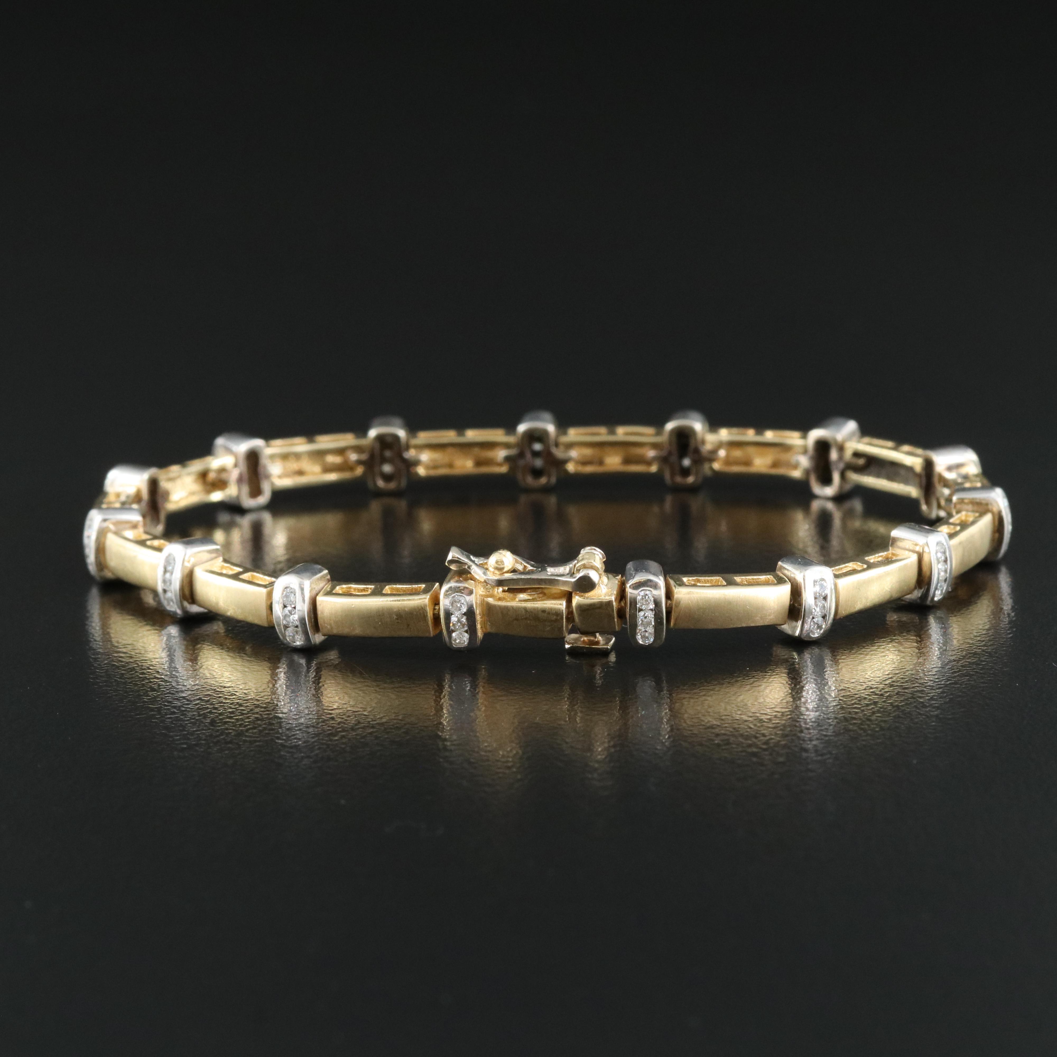 14K Two-Tone 0.50 CTW Diamond Bracelet