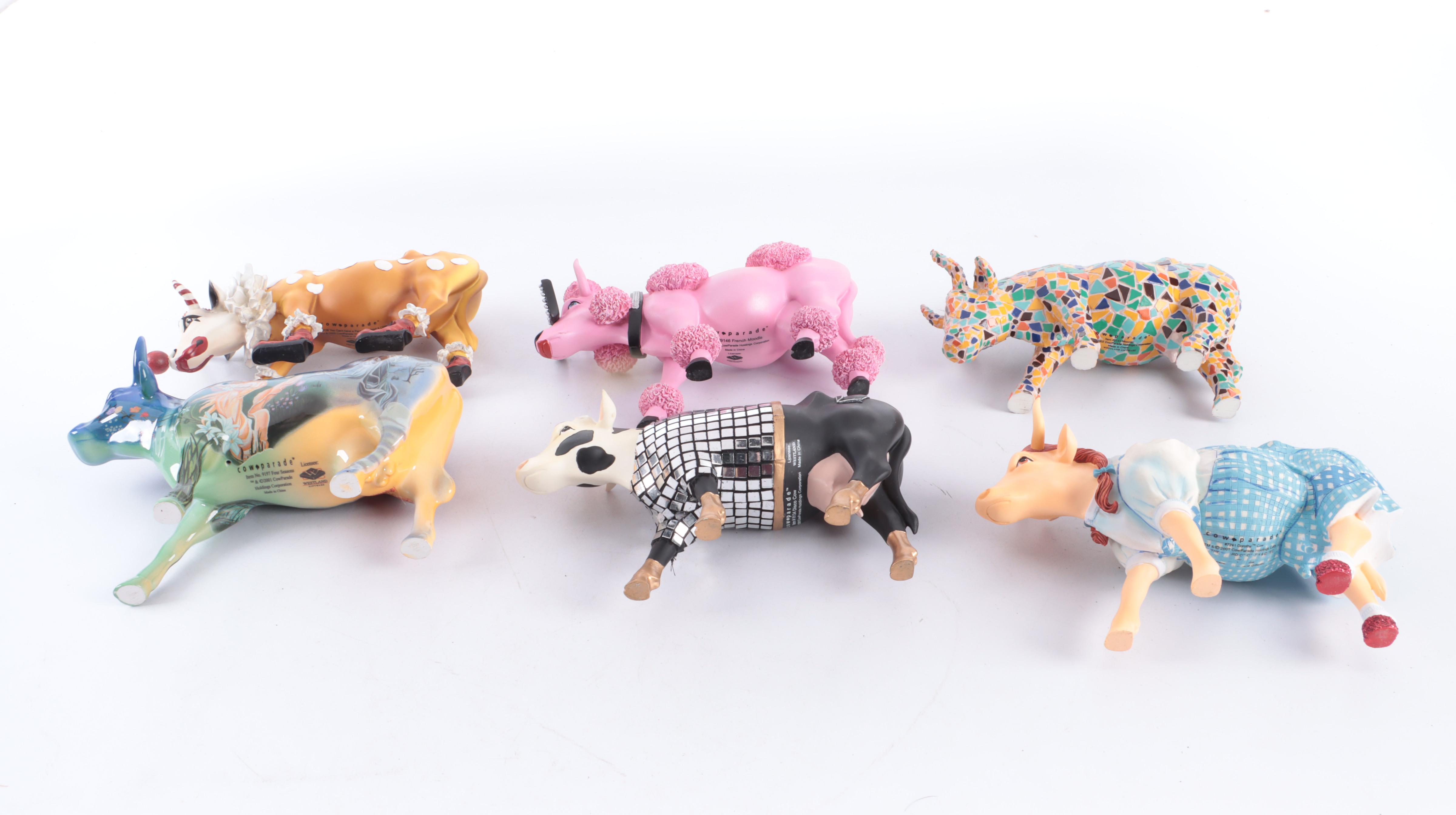 Cowparade "Dorothy Cow", "Disco Cow" and More Cow Figurines