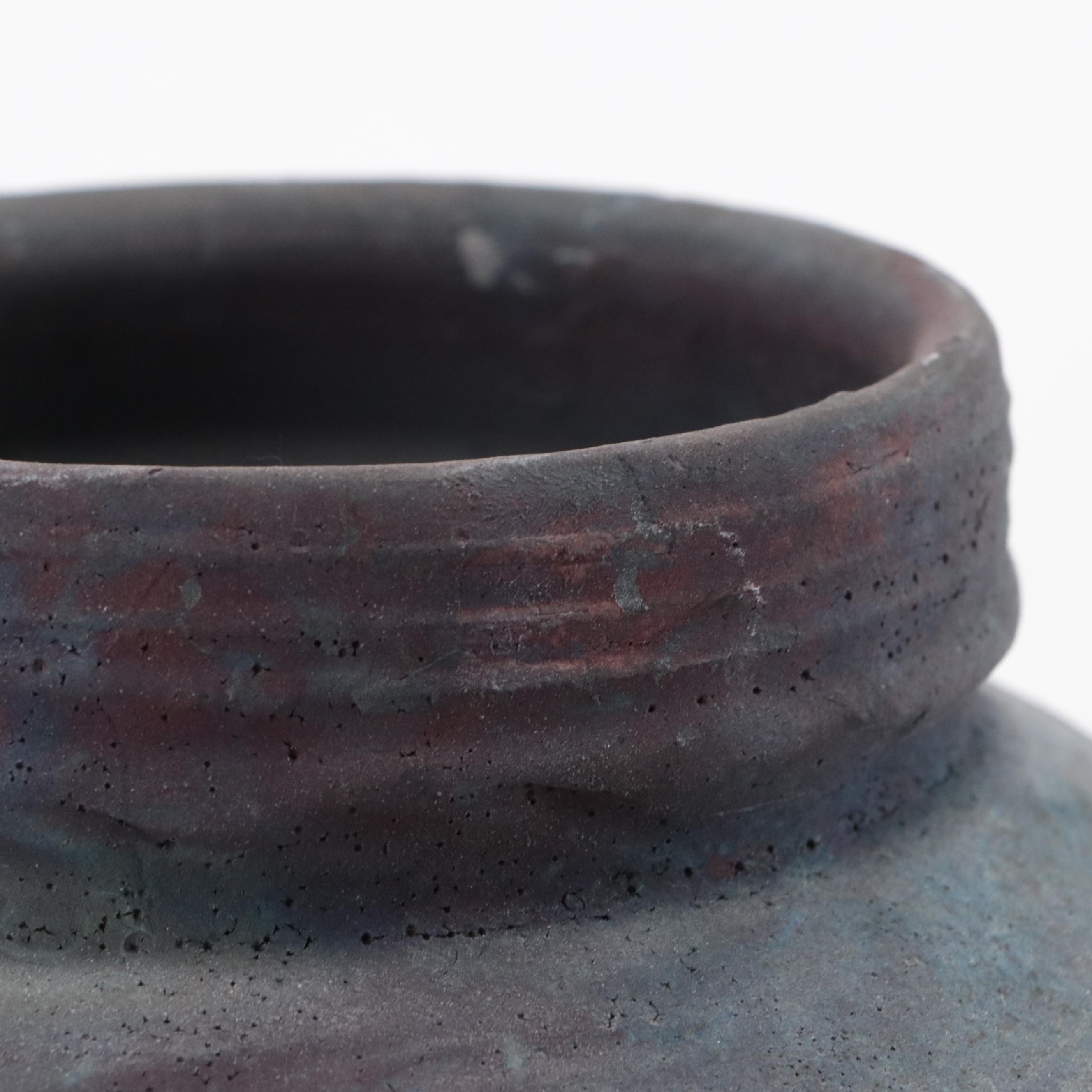 Raku Studio Pottery Vessel