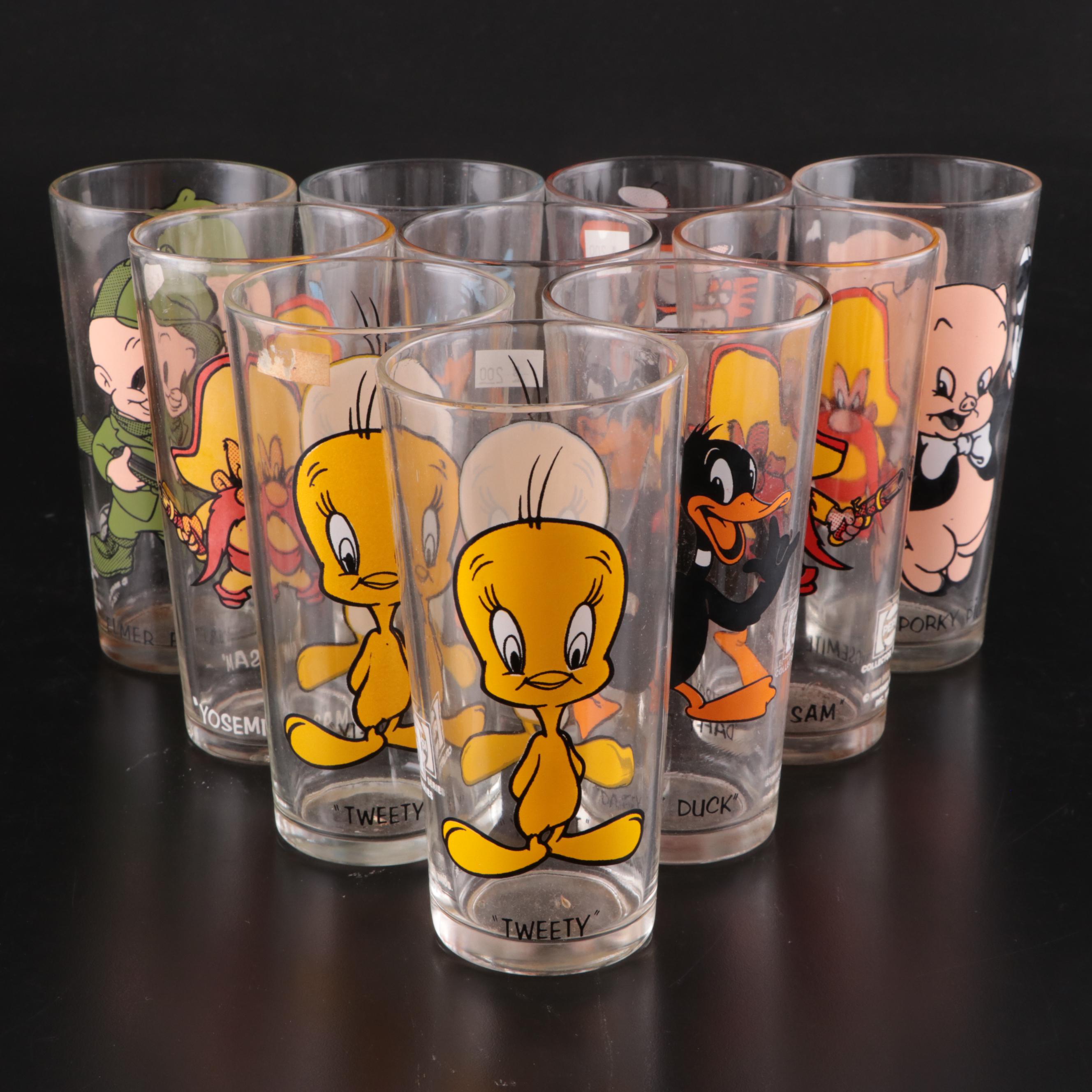 Pepsi Looney Tunes Glass Tumblers, 1973