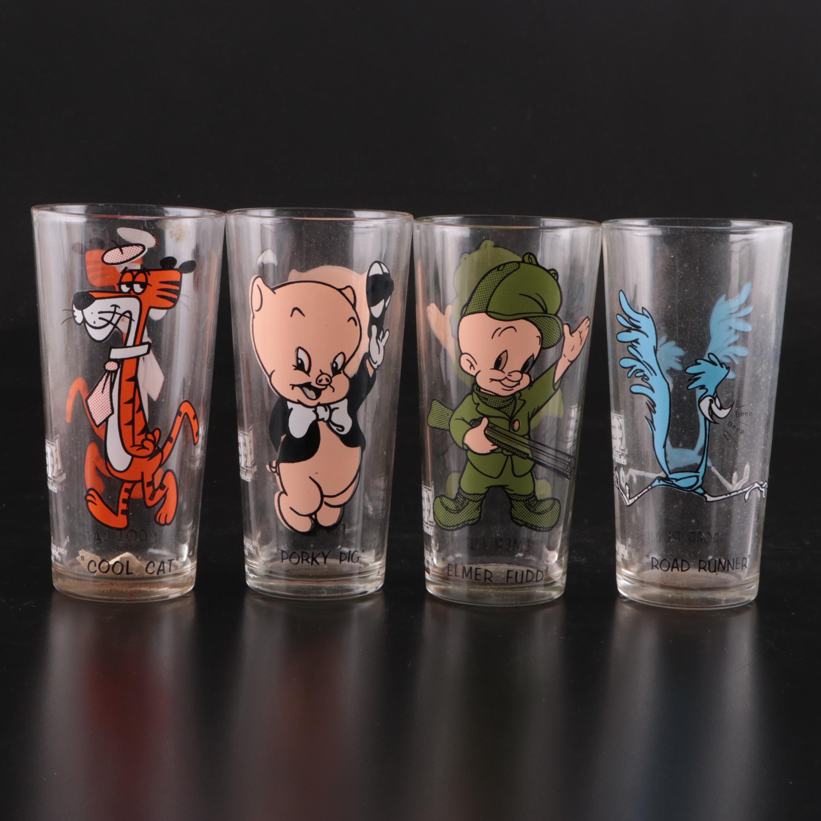 Pepsi Looney Tunes Glass Tumblers, 1973