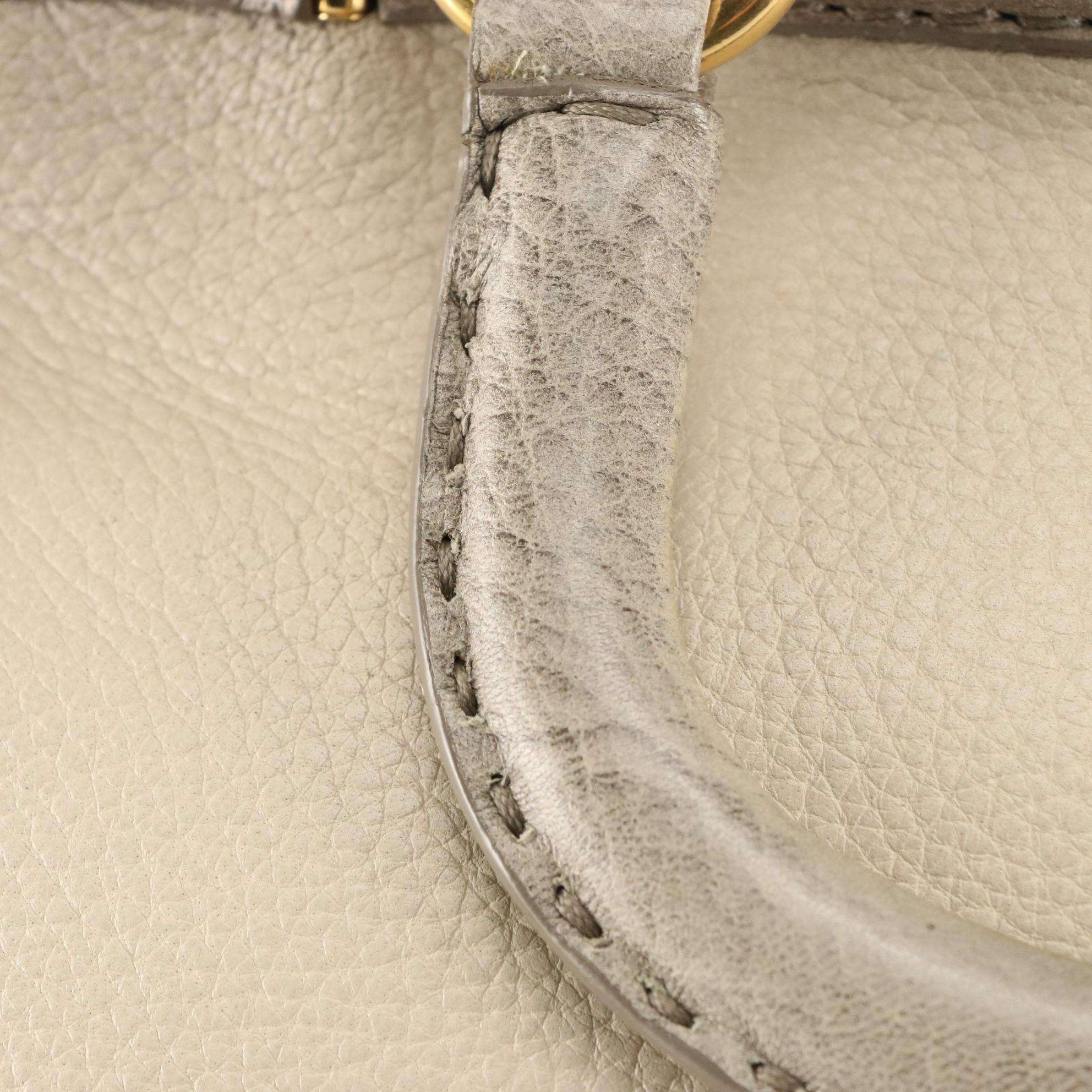 Prada Frame Two-Way Bag in Ice Gray Verco Deerskin Leather