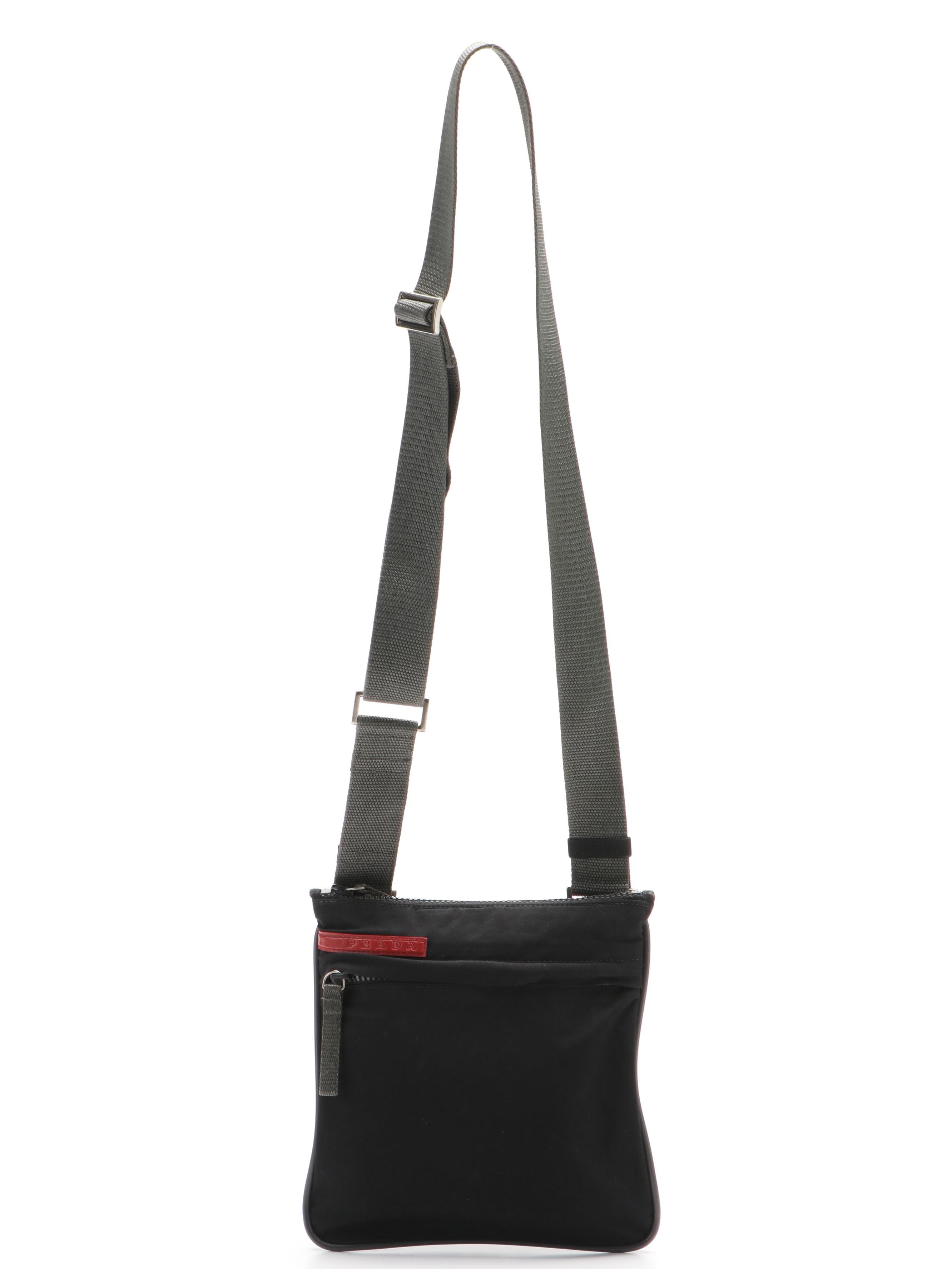 Prada Sport Black Fabric Cross Body Bag