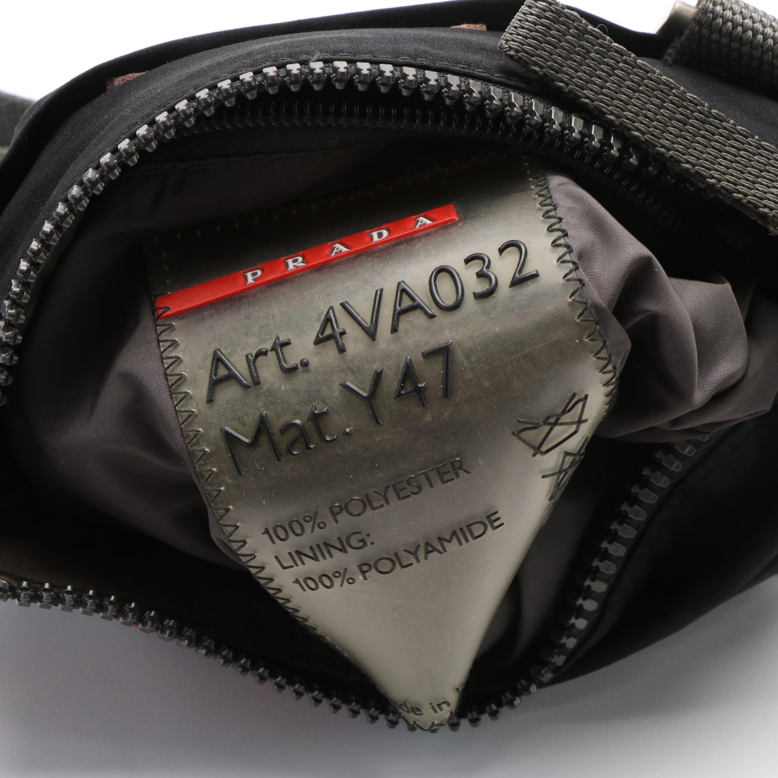 Prada Sport Black Fabric Cross Body Bag