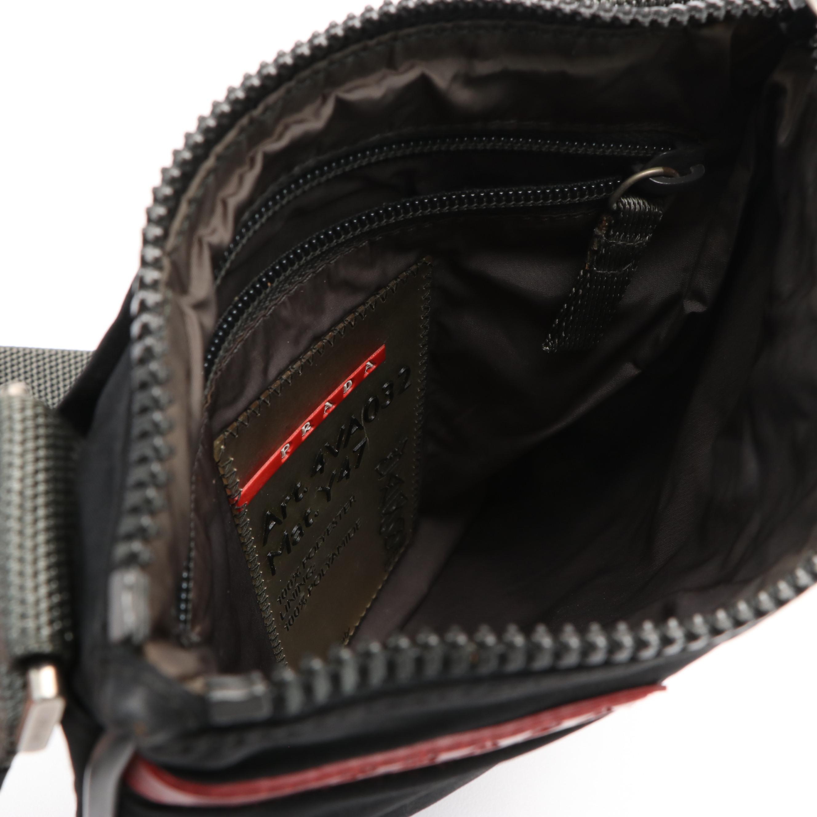 Prada Sport Black Fabric Cross Body Bag
