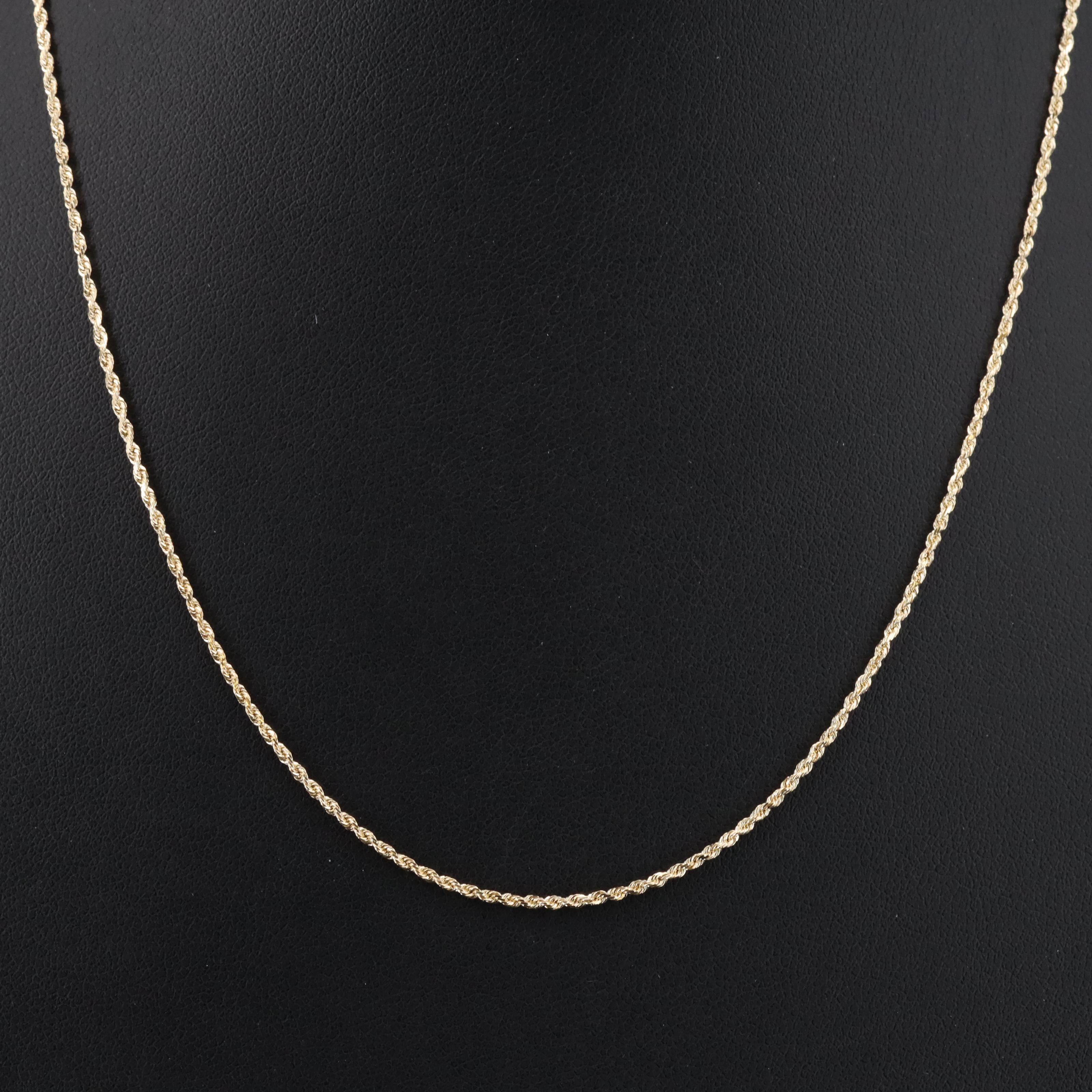 14K Rope Chain Necklace