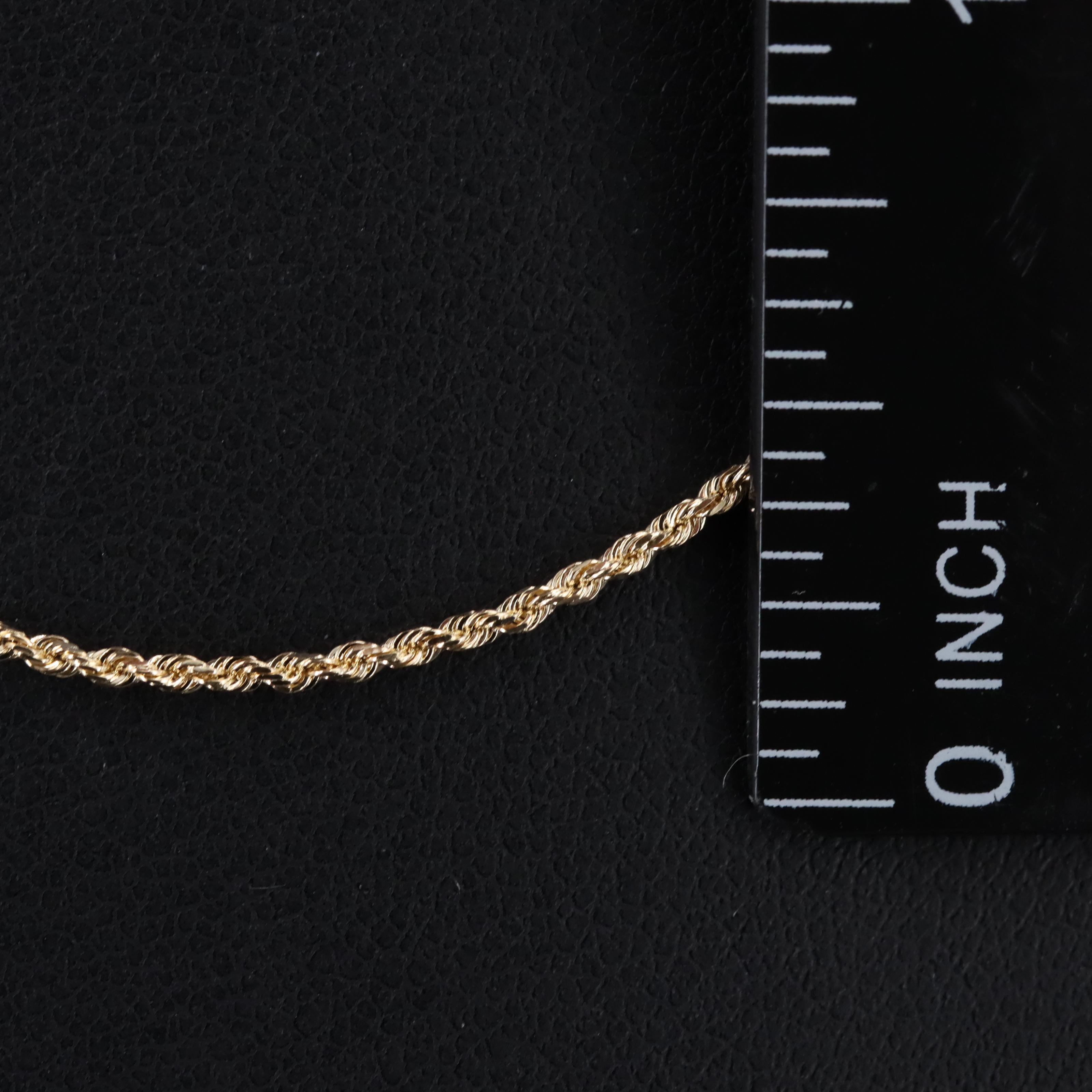 14K Rope Chain Necklace