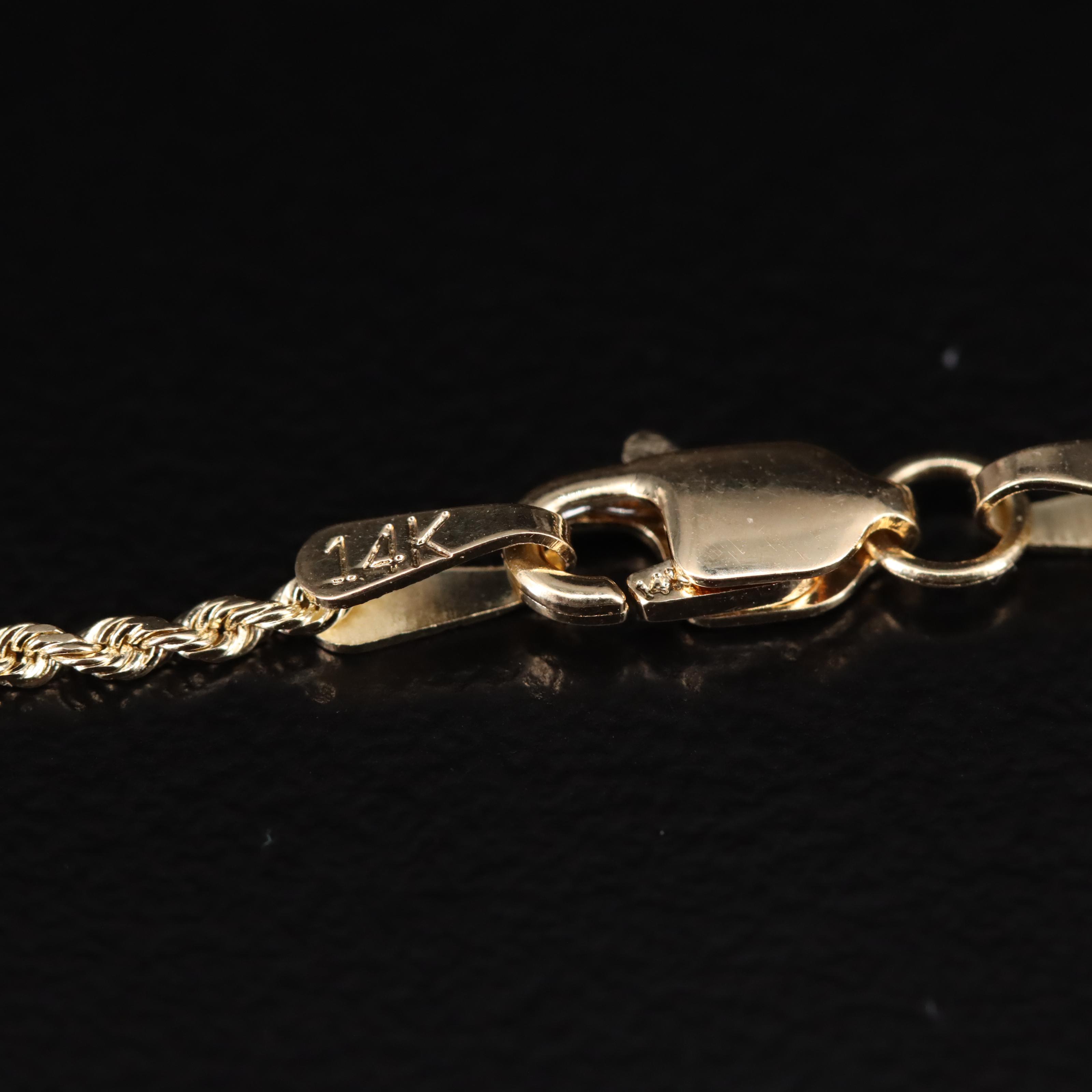 14K Rope Chain Necklace