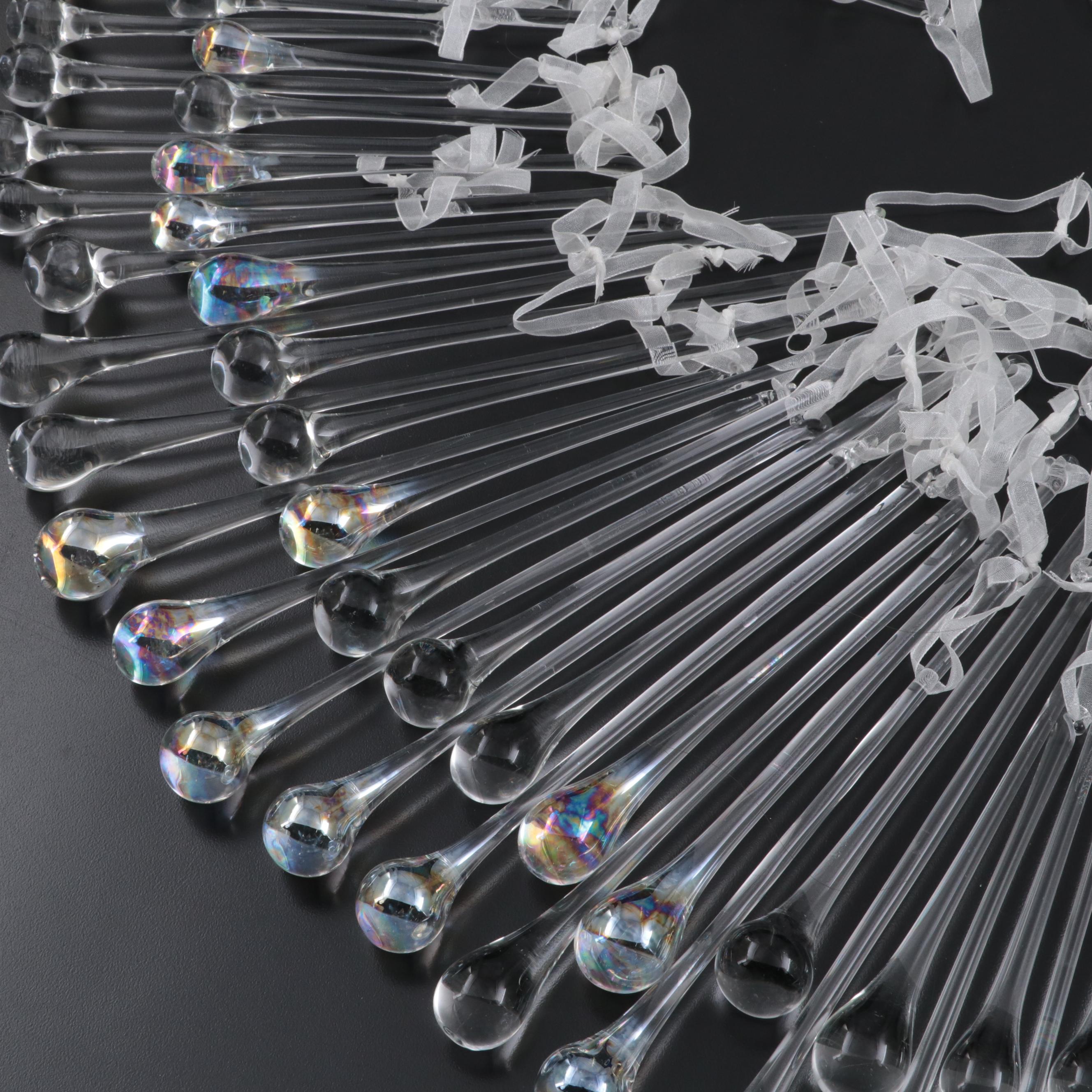 Blown Glass Water Drop Ornaments