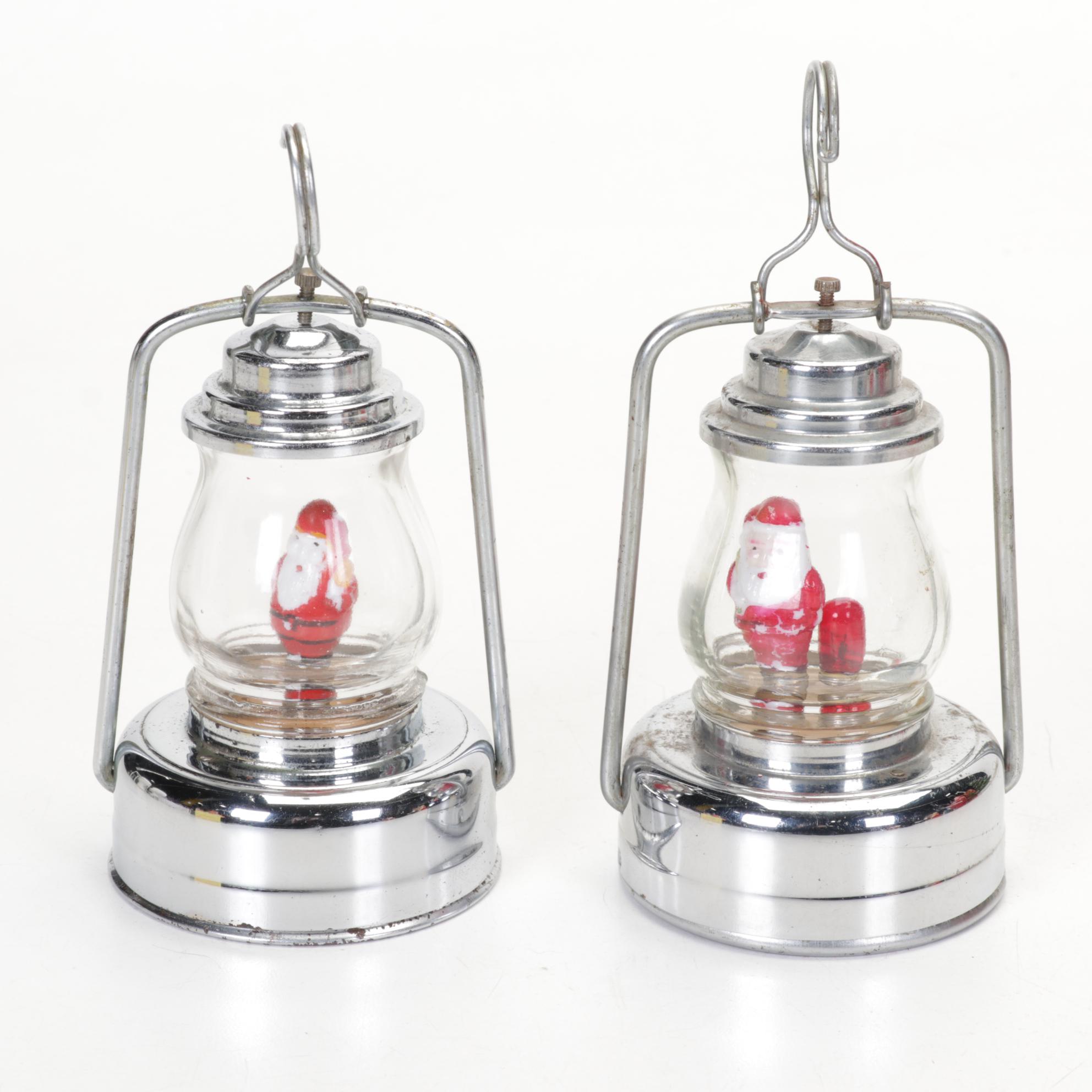 Christmas Collection With Illuminated Ceramic Tree, Two Santa Lanterns and More