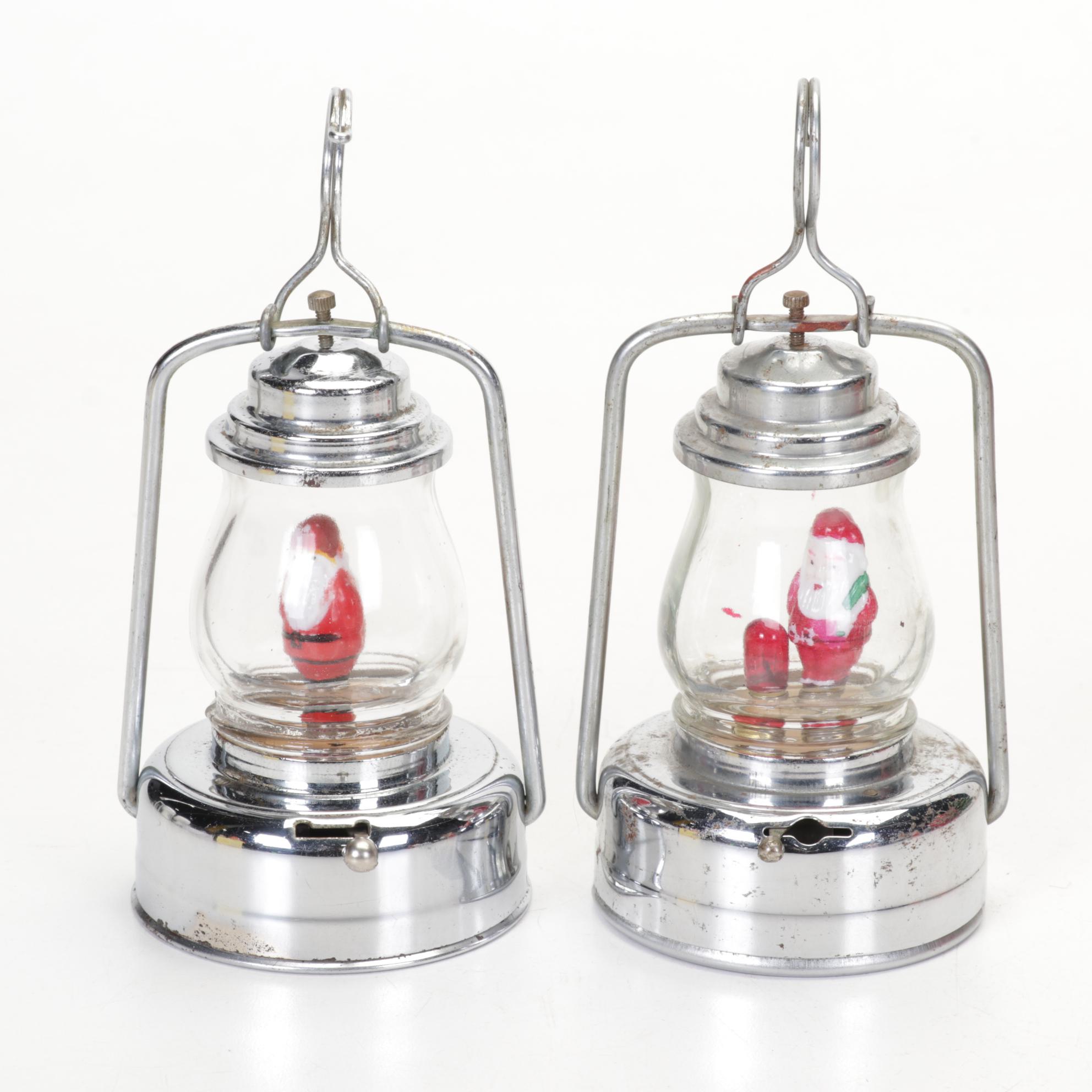 Christmas Collection With Illuminated Ceramic Tree, Two Santa Lanterns and More