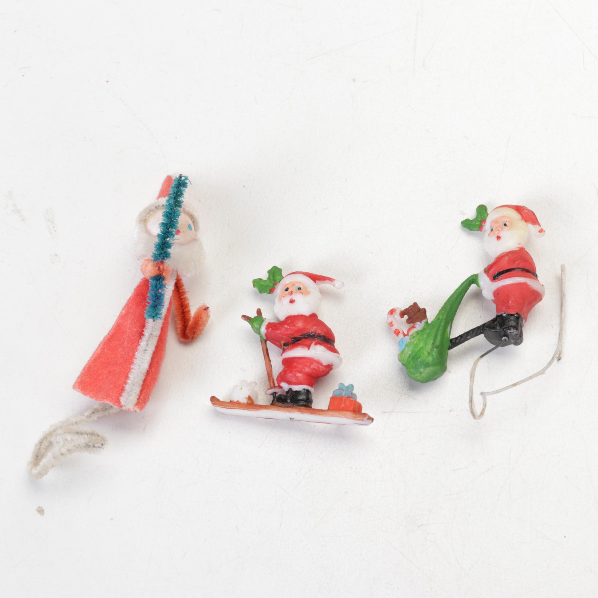 Christmas Collection With Illuminated Ceramic Tree, Two Santa Lanterns and More