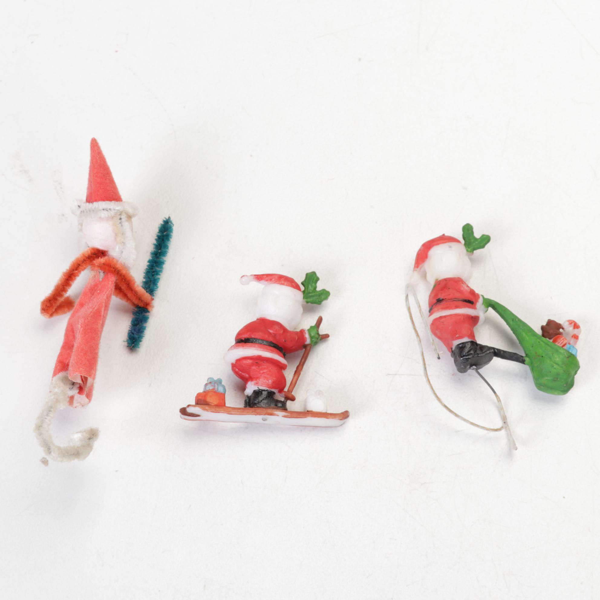 Christmas Collection With Illuminated Ceramic Tree, Two Santa Lanterns and More