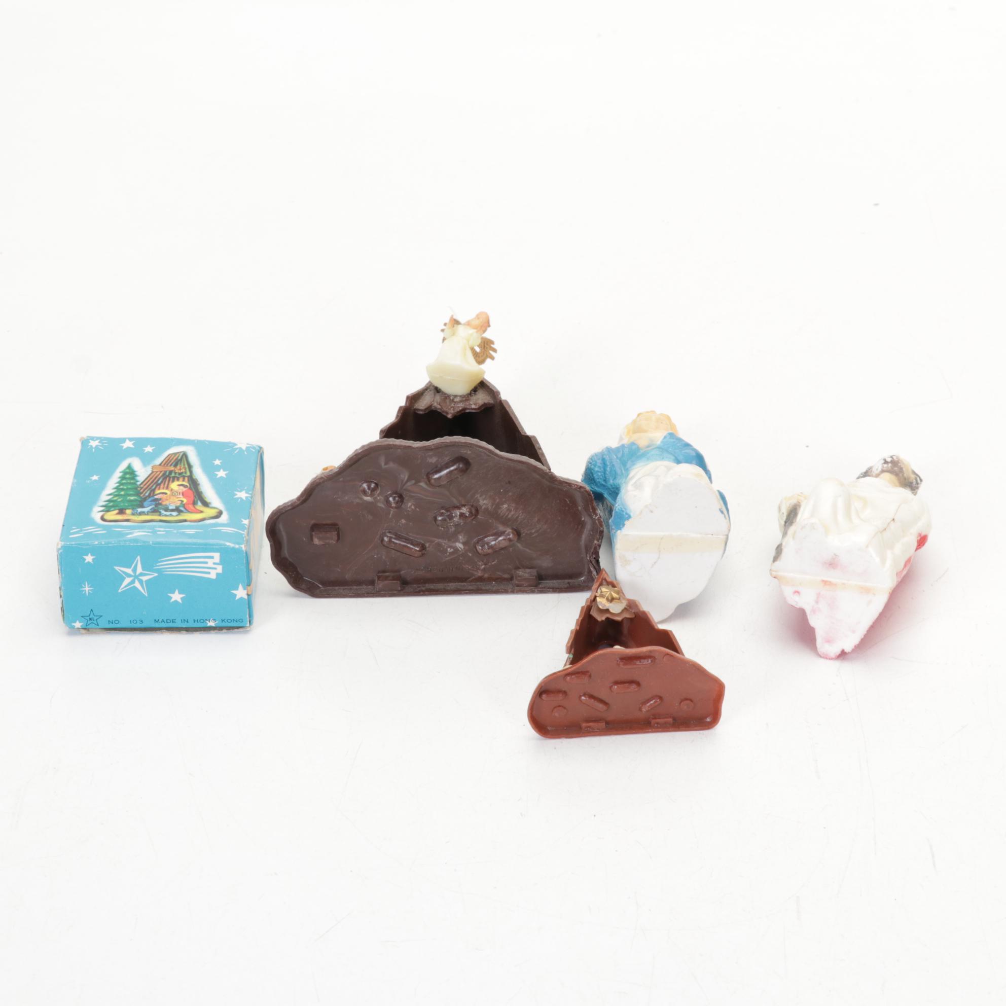 Christmas Collection With Illuminated Ceramic Tree, Two Santa Lanterns and More