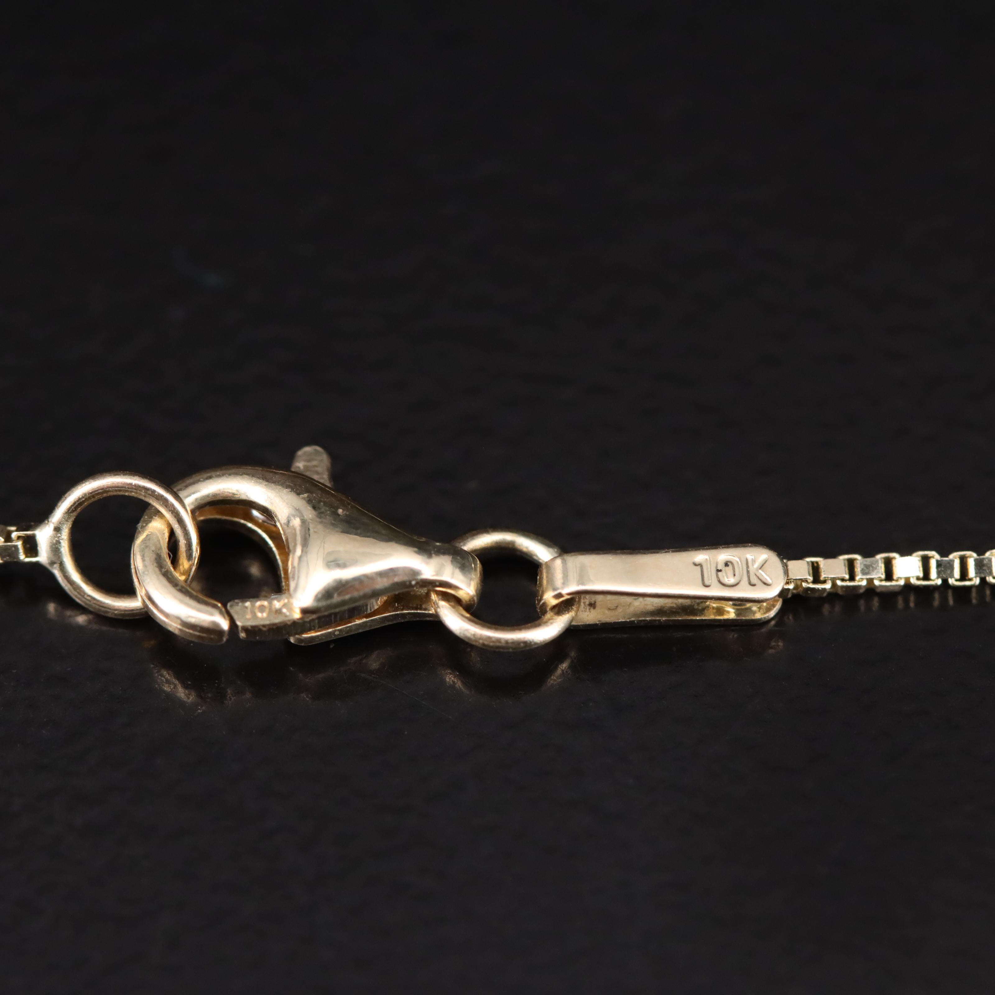 10K Heart Bead Necklace