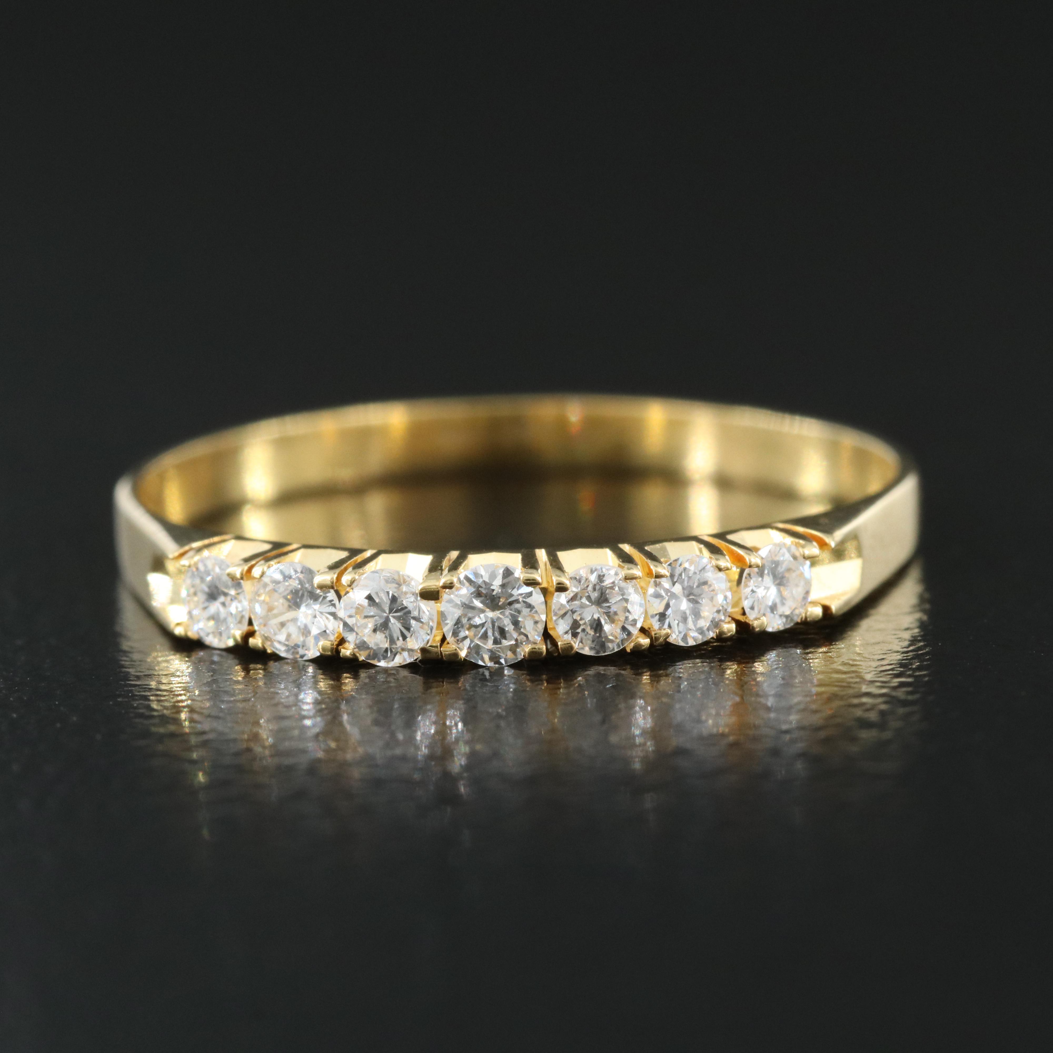 14K 0.25 CTW Diamond Seven Stone Ring