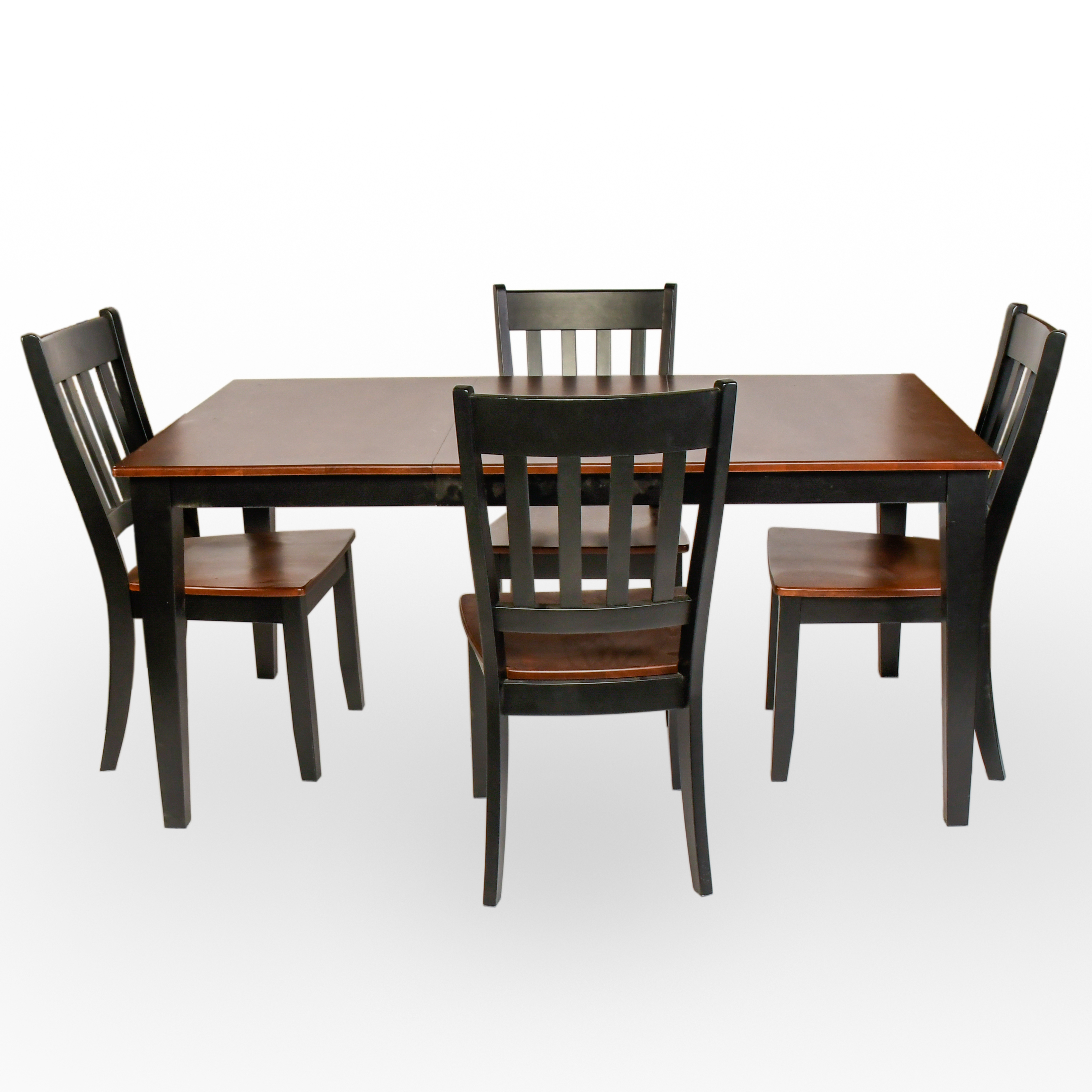 5 Piece Ebonized Wood Dining Room Table and Chairs EBTH