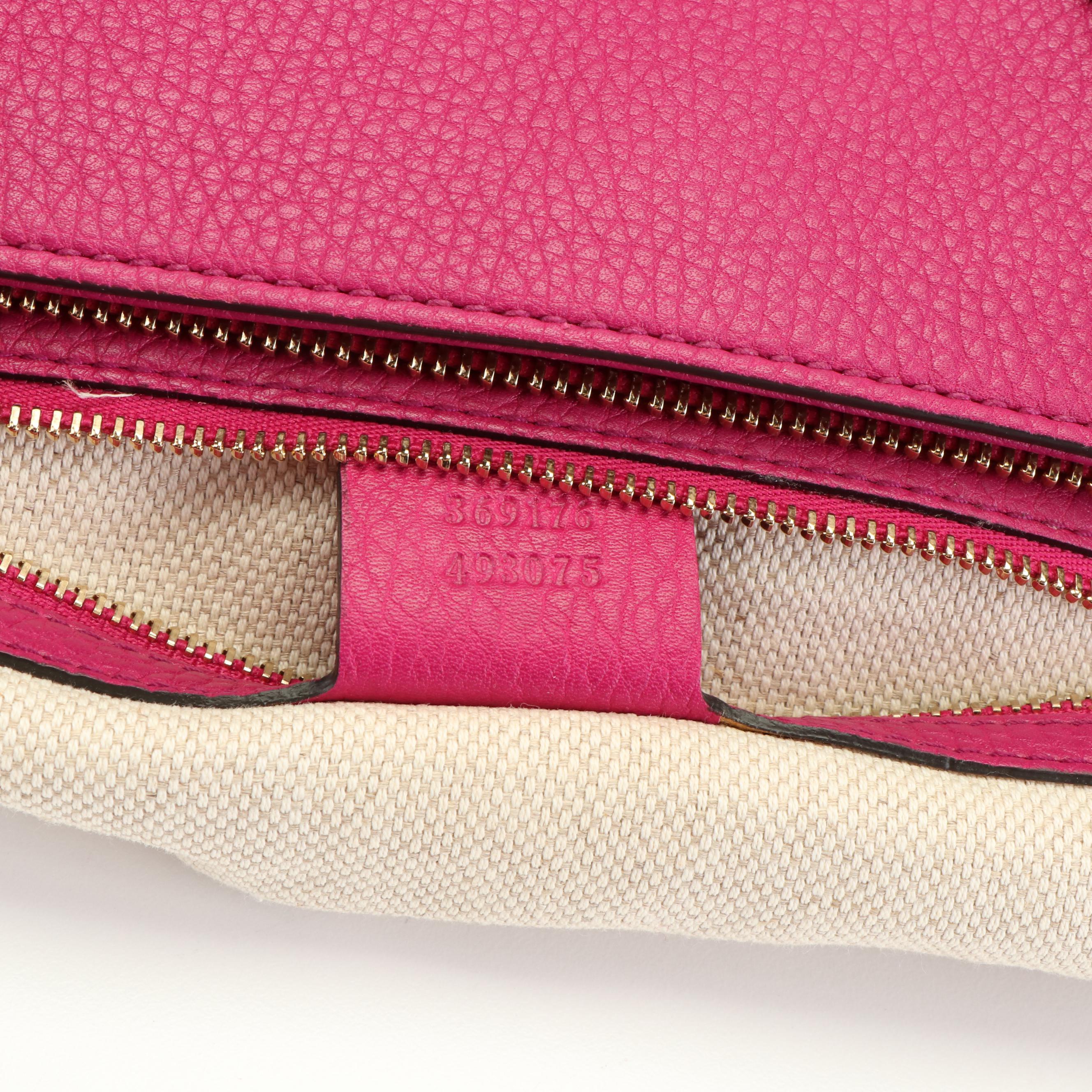 Gucci Soho Satchel in Magenta Cellarius Leather