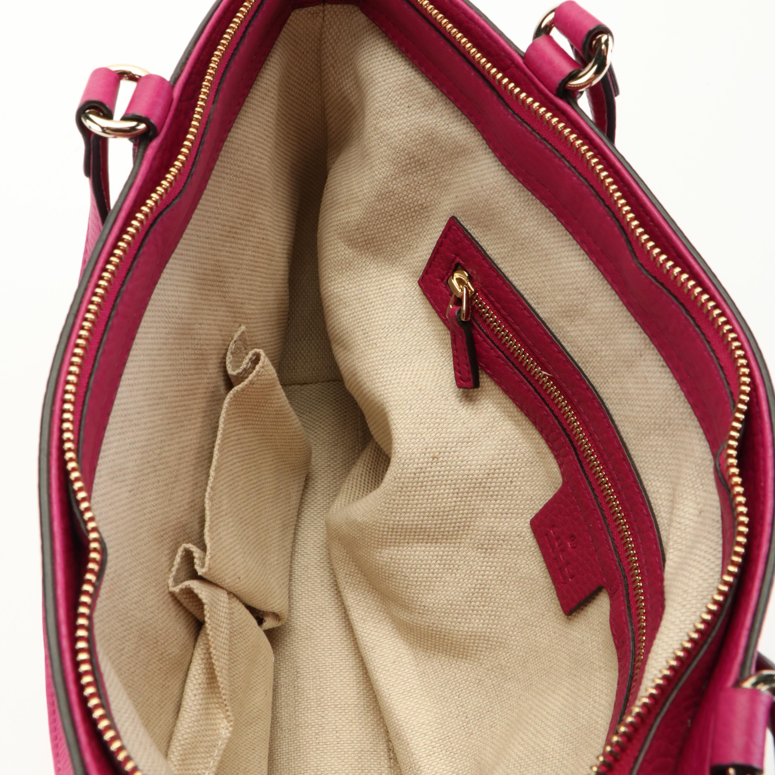 Gucci Soho Satchel in Magenta Cellarius Leather