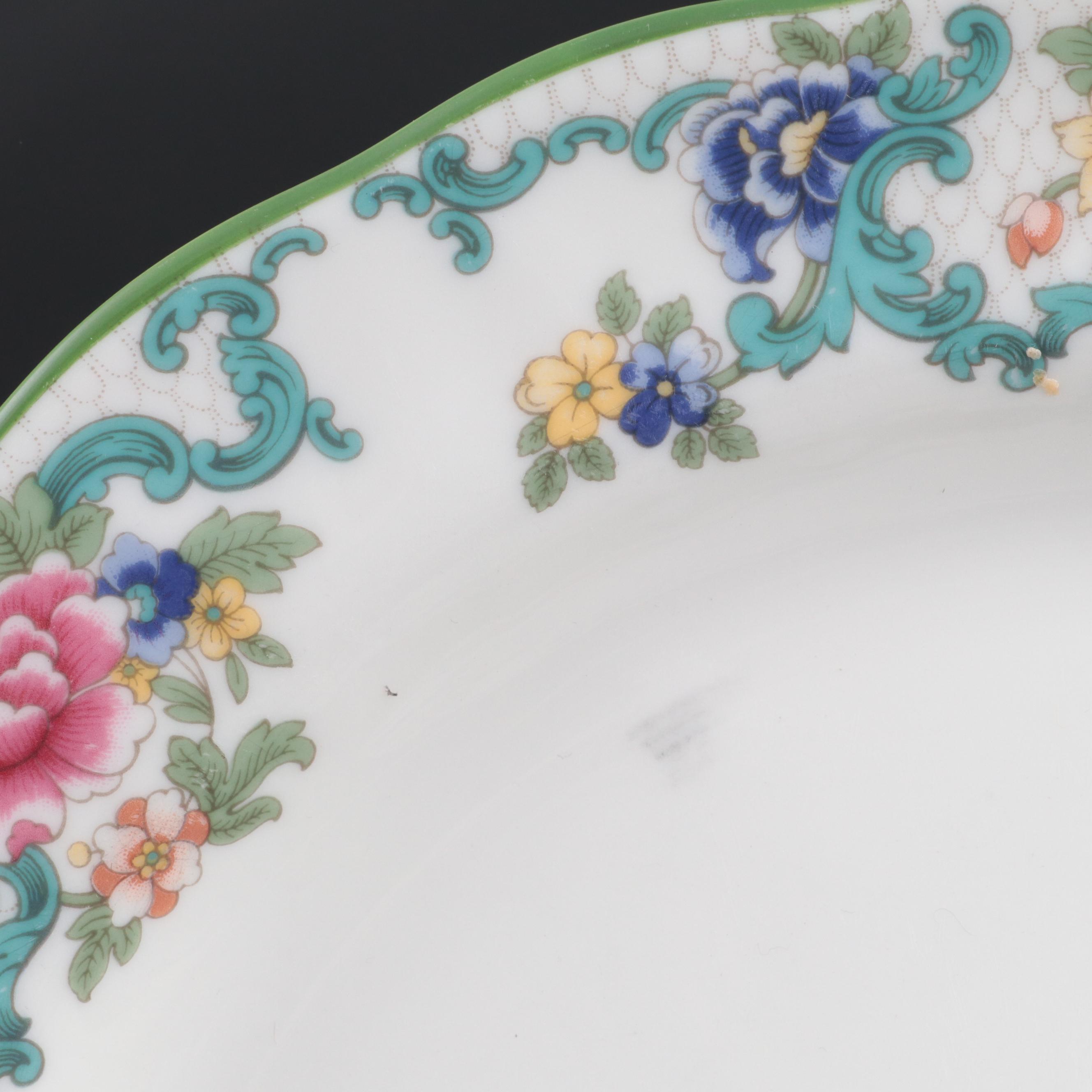 Royal Doulton "Floradora Green" Porcelain Serveware and Dinnerware, 1981