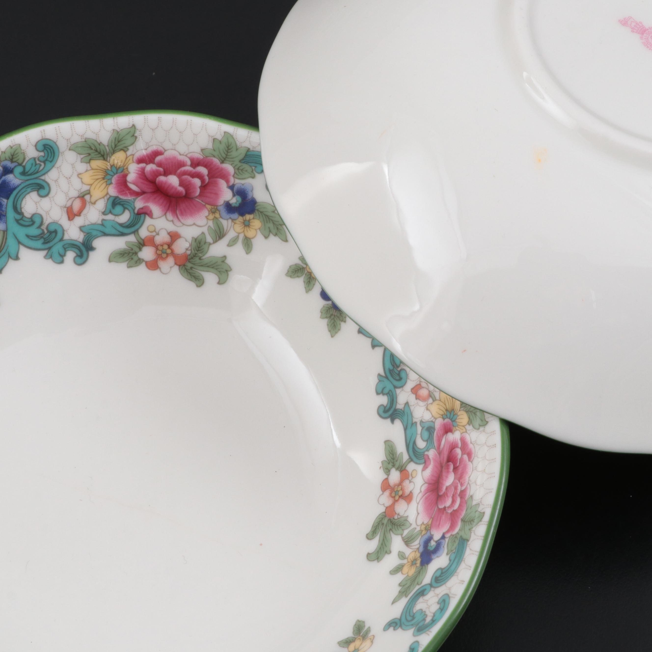 Royal Doulton "Floradora Green" Porcelain Serveware and Dinnerware, 1981