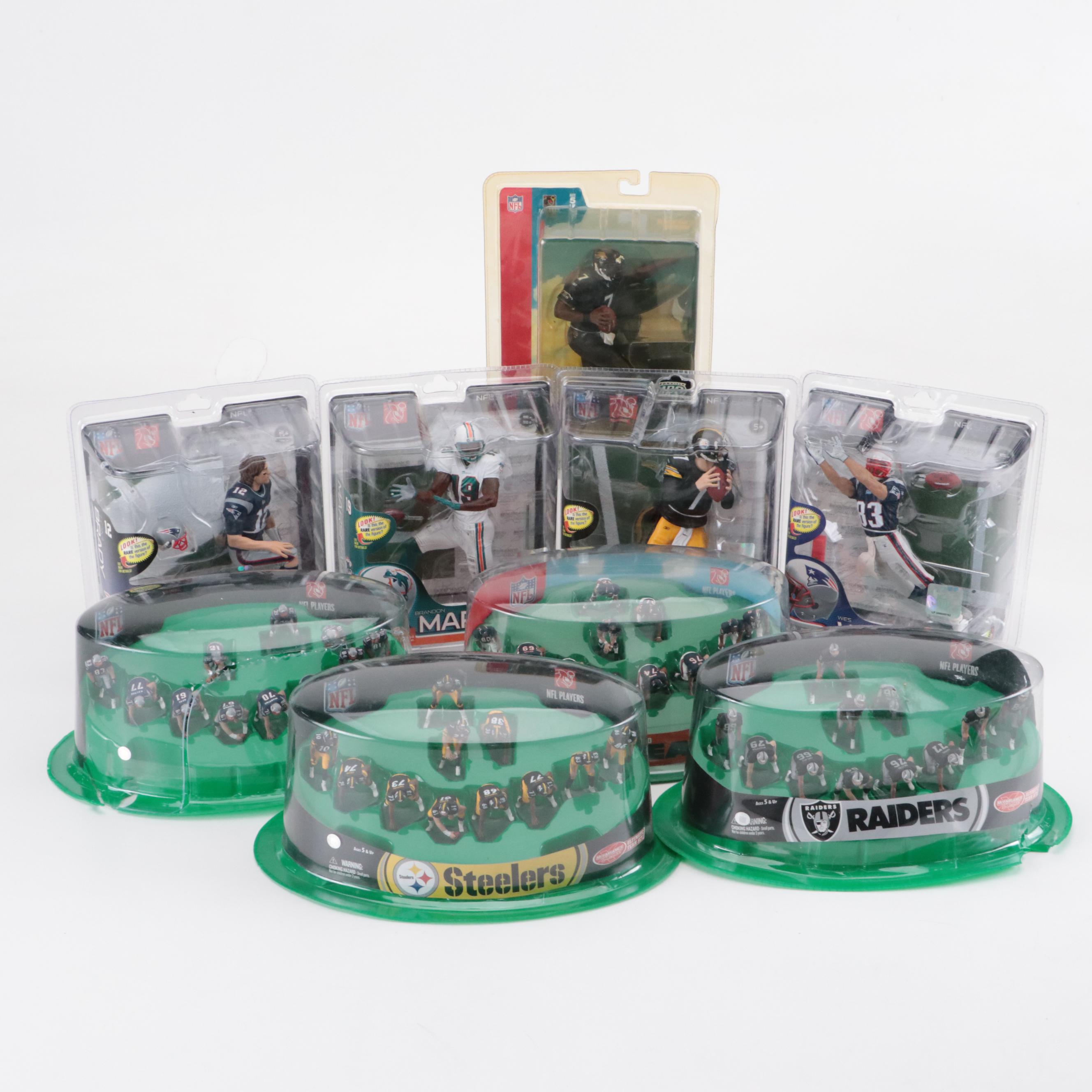 Sealed McFarlane Football Figures Featuring Tom Brady, Ben Roethlisberger, More