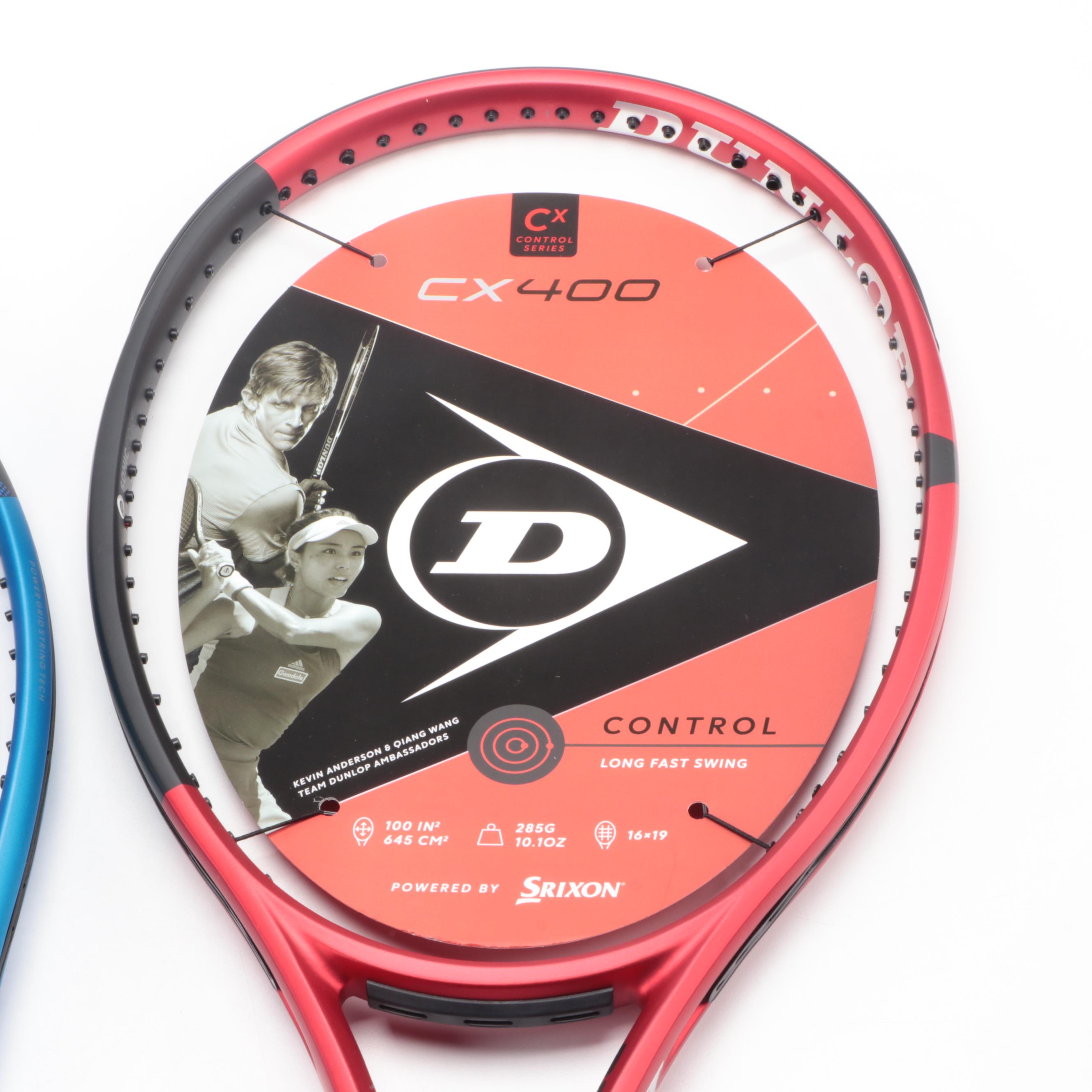 Dunlop "CX400" and "FX500" Unstrung Tennis Rackets