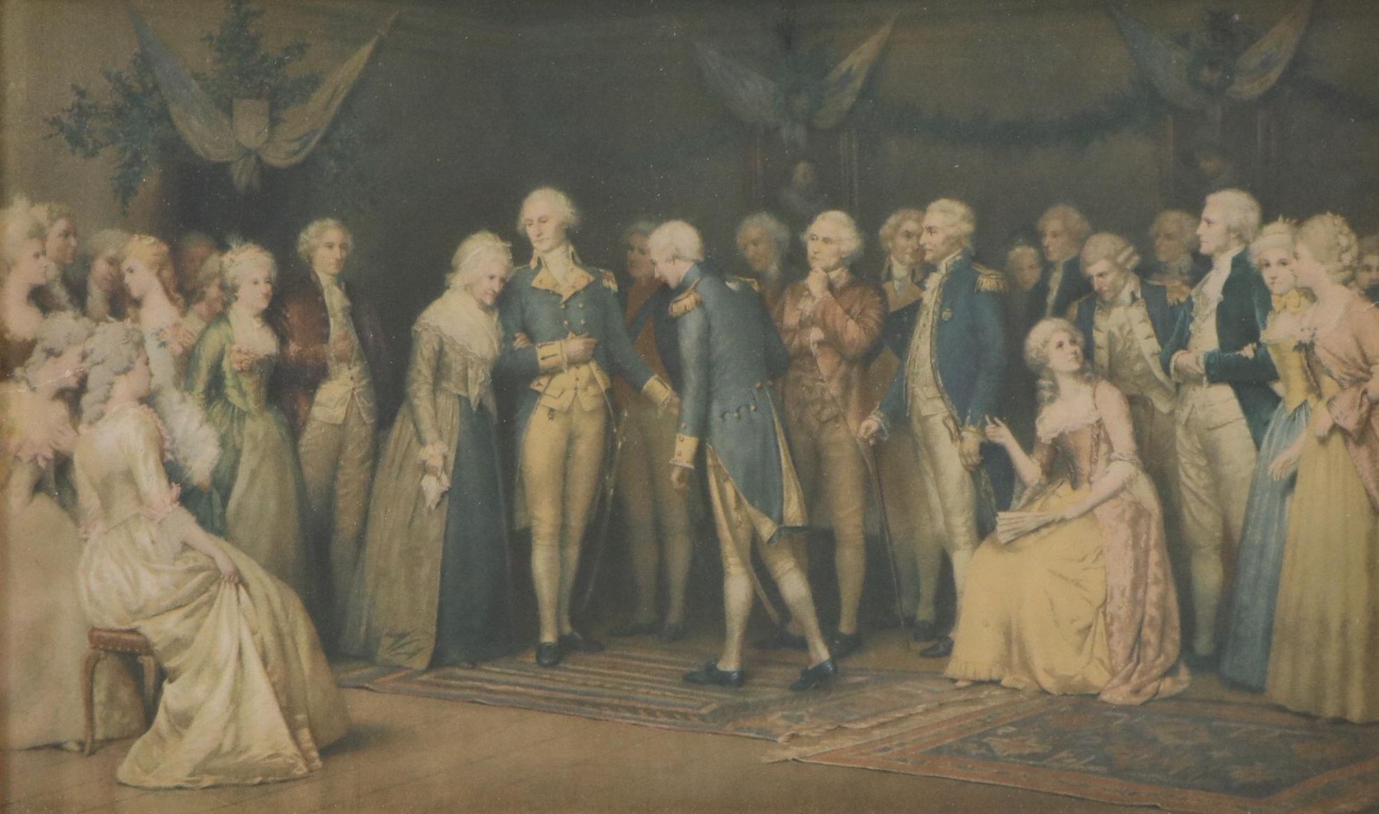 Hand-Colored Lithograph "Declaration of Independence July 4th 1776," More