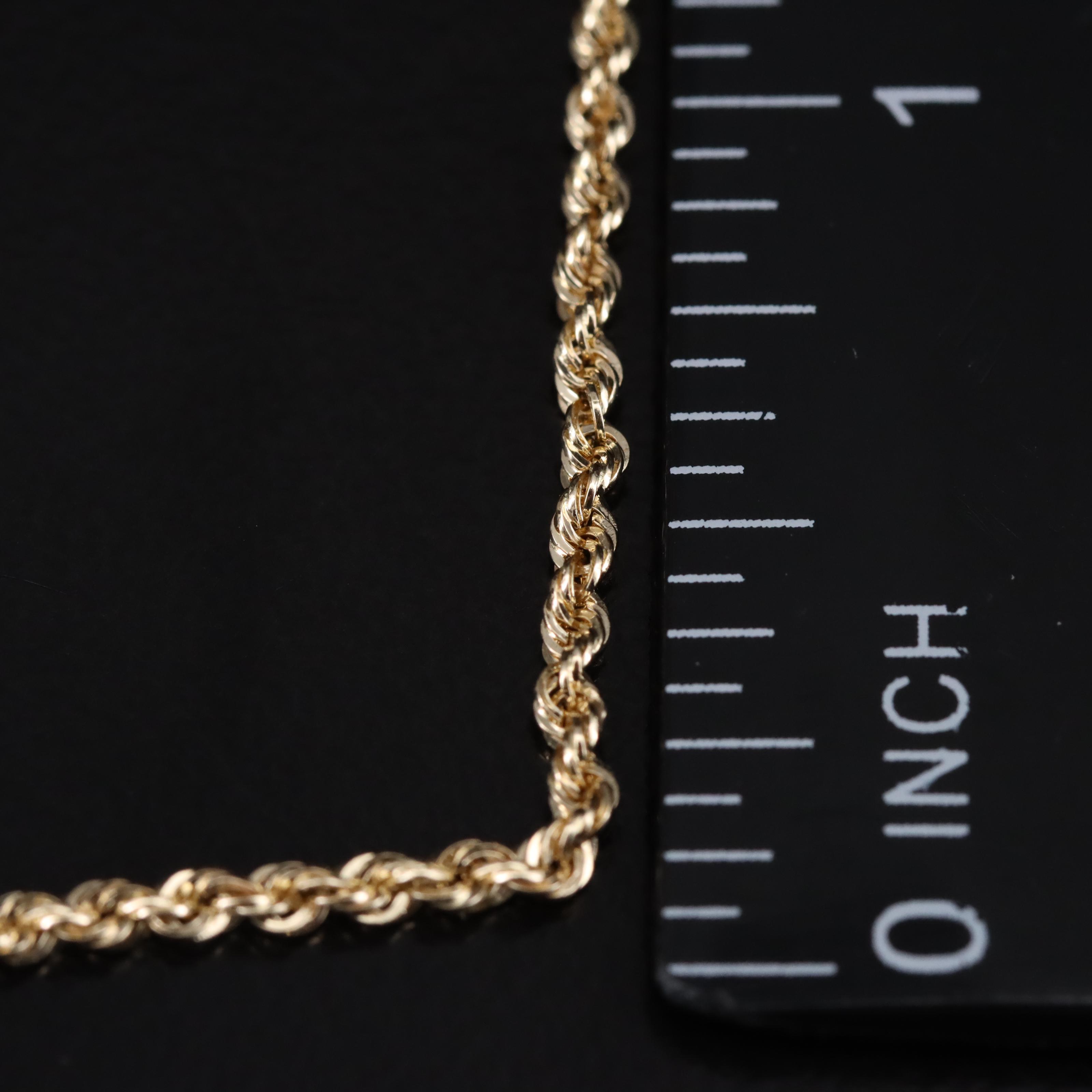14K Rope Chain Bracelet