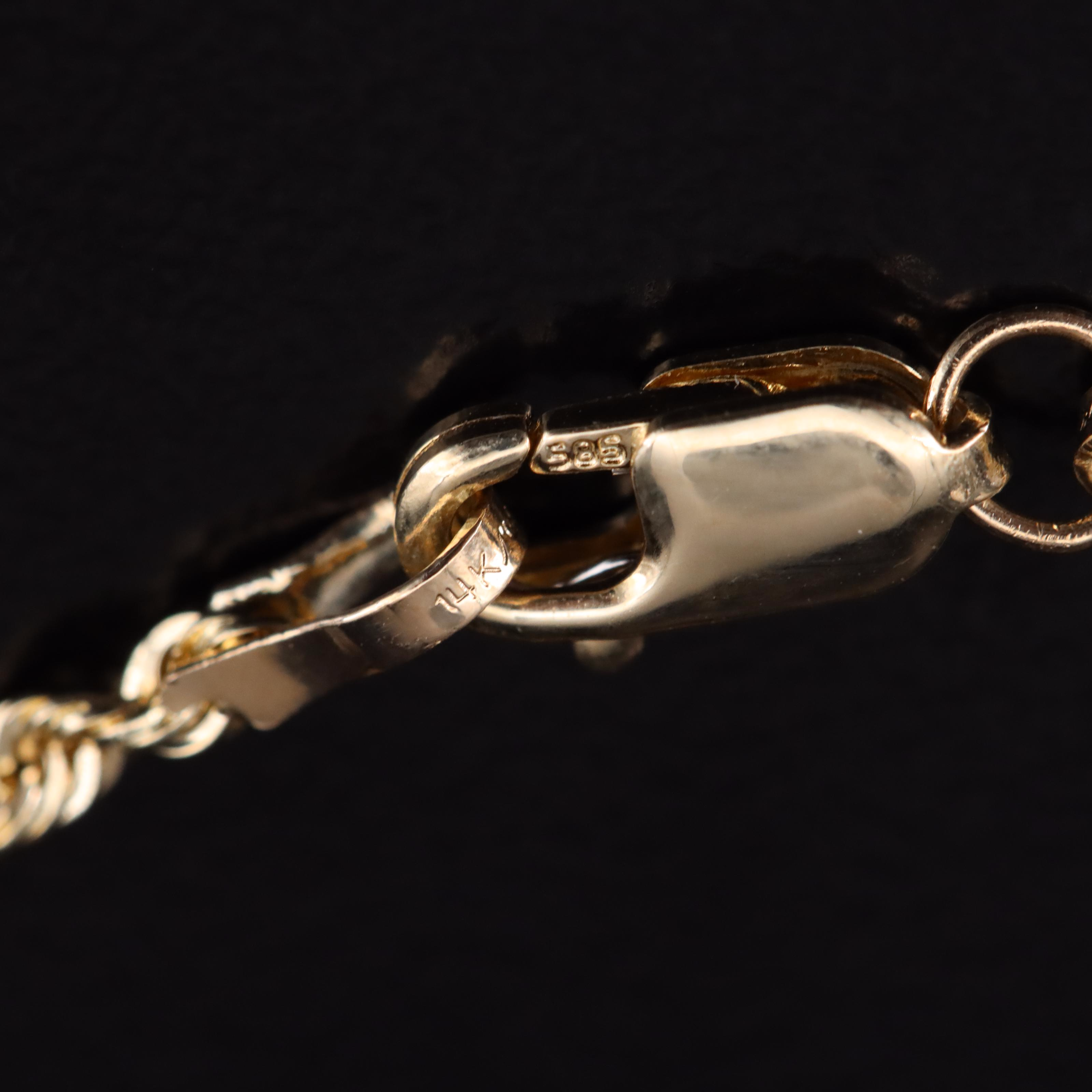 14K Rope Chain Bracelet