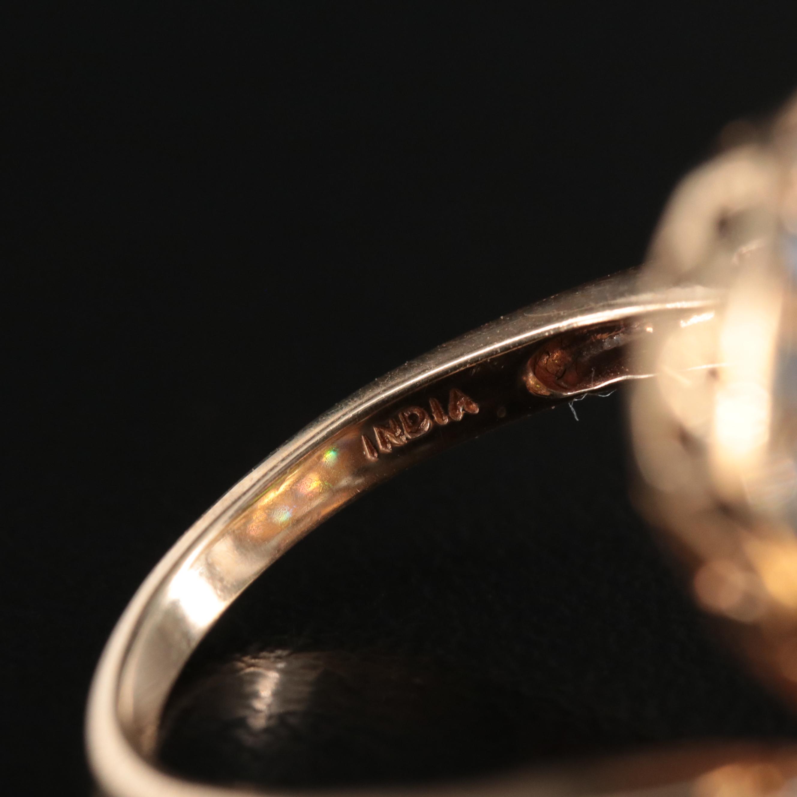 14K Peridot and Zircon Ring