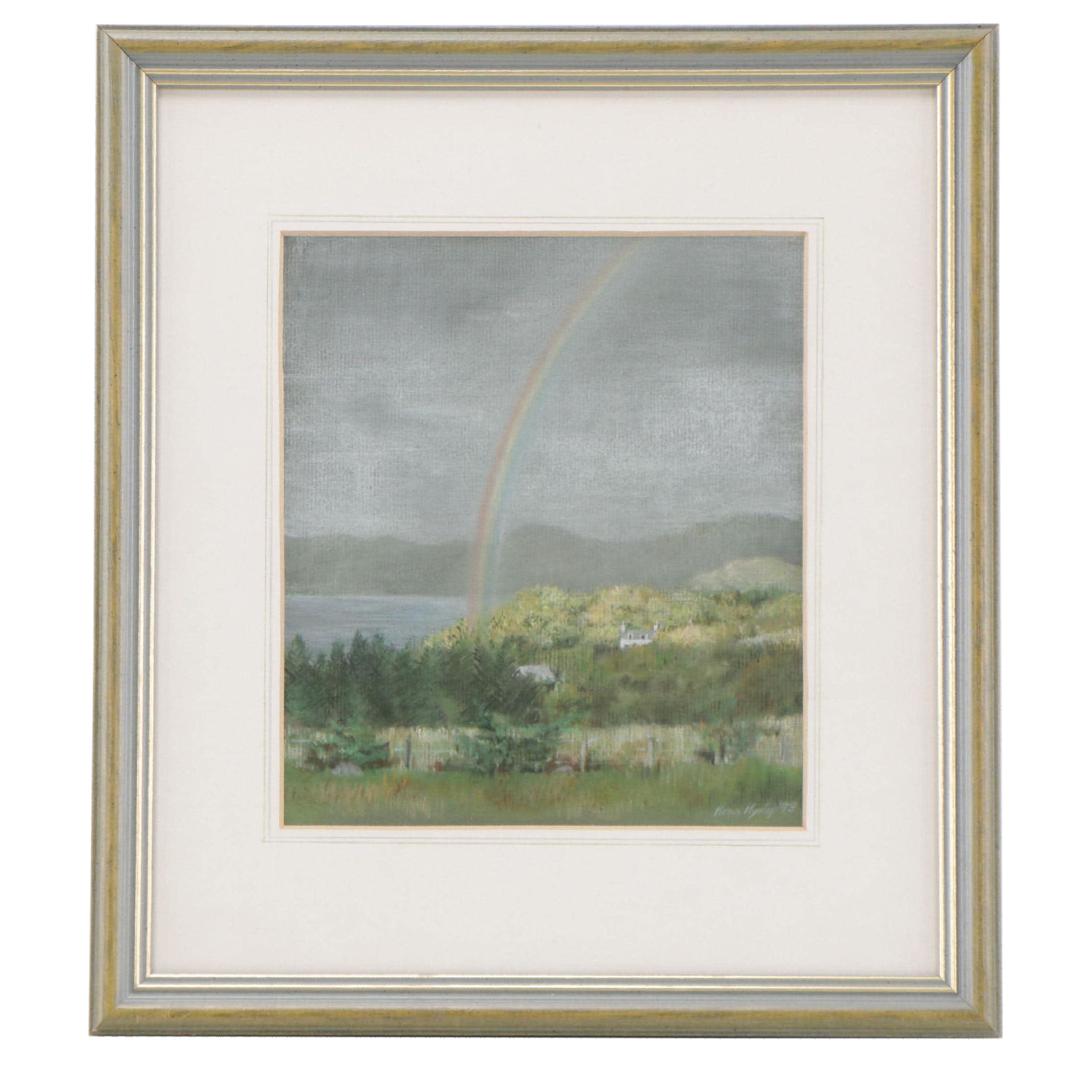 Rona Hyslop Colored Pencil Drawing "Rainbow - Leac-na-Saide"
