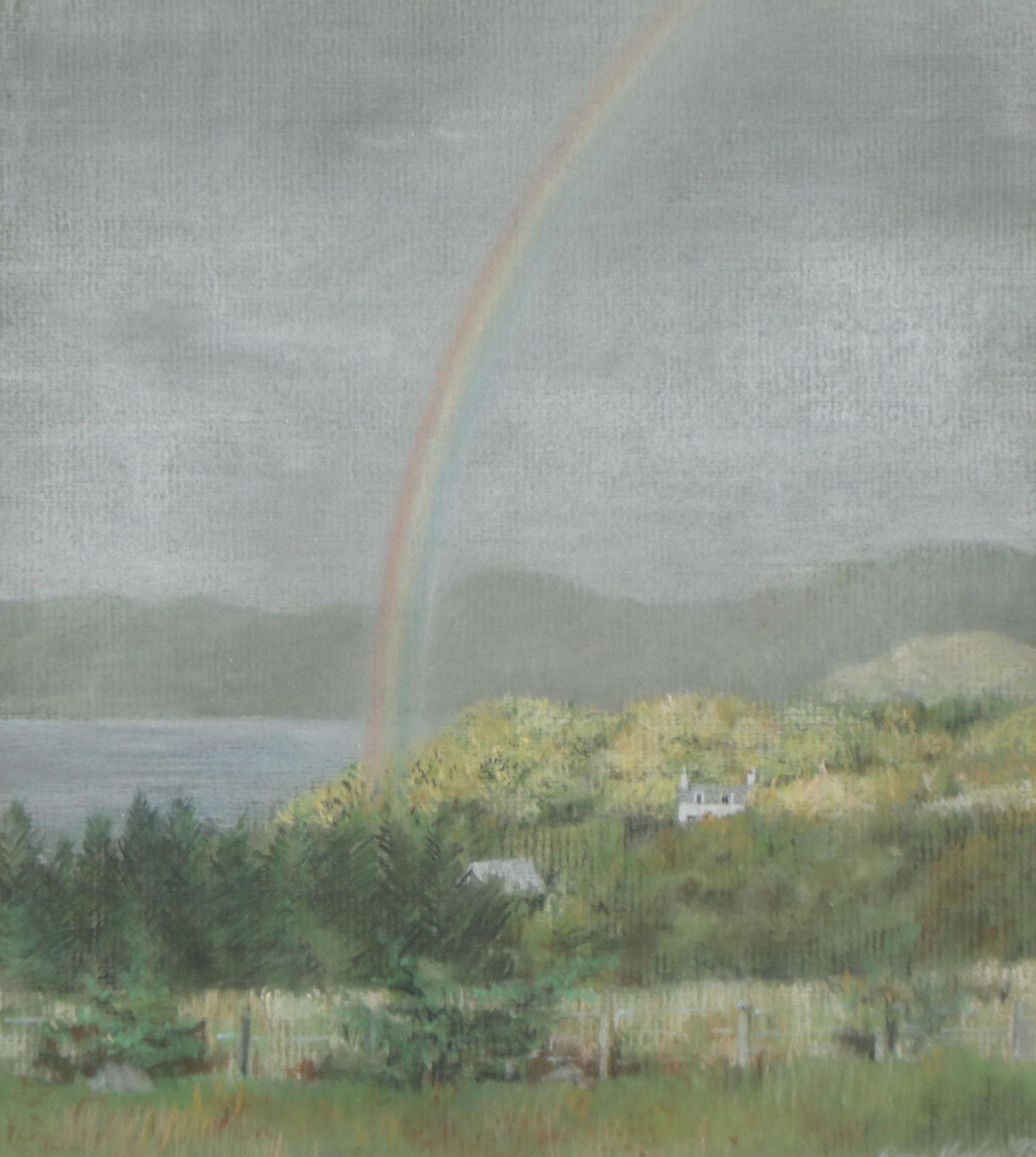 Rona Hyslop Colored Pencil Drawing "Rainbow - Leac-na-Saide"