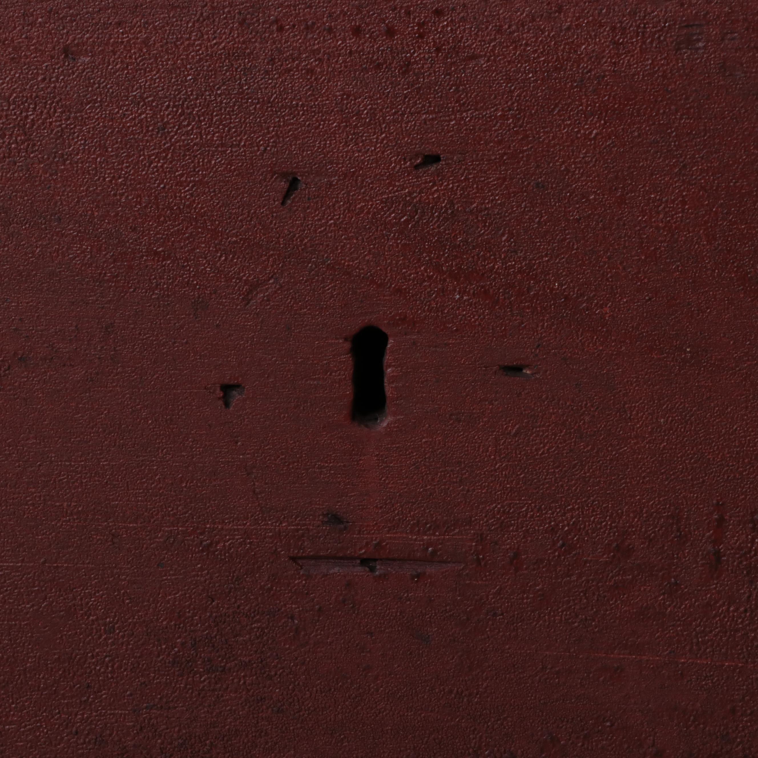 American Red-Painted Pine Blanket Chest, Early to Mid 19th Century