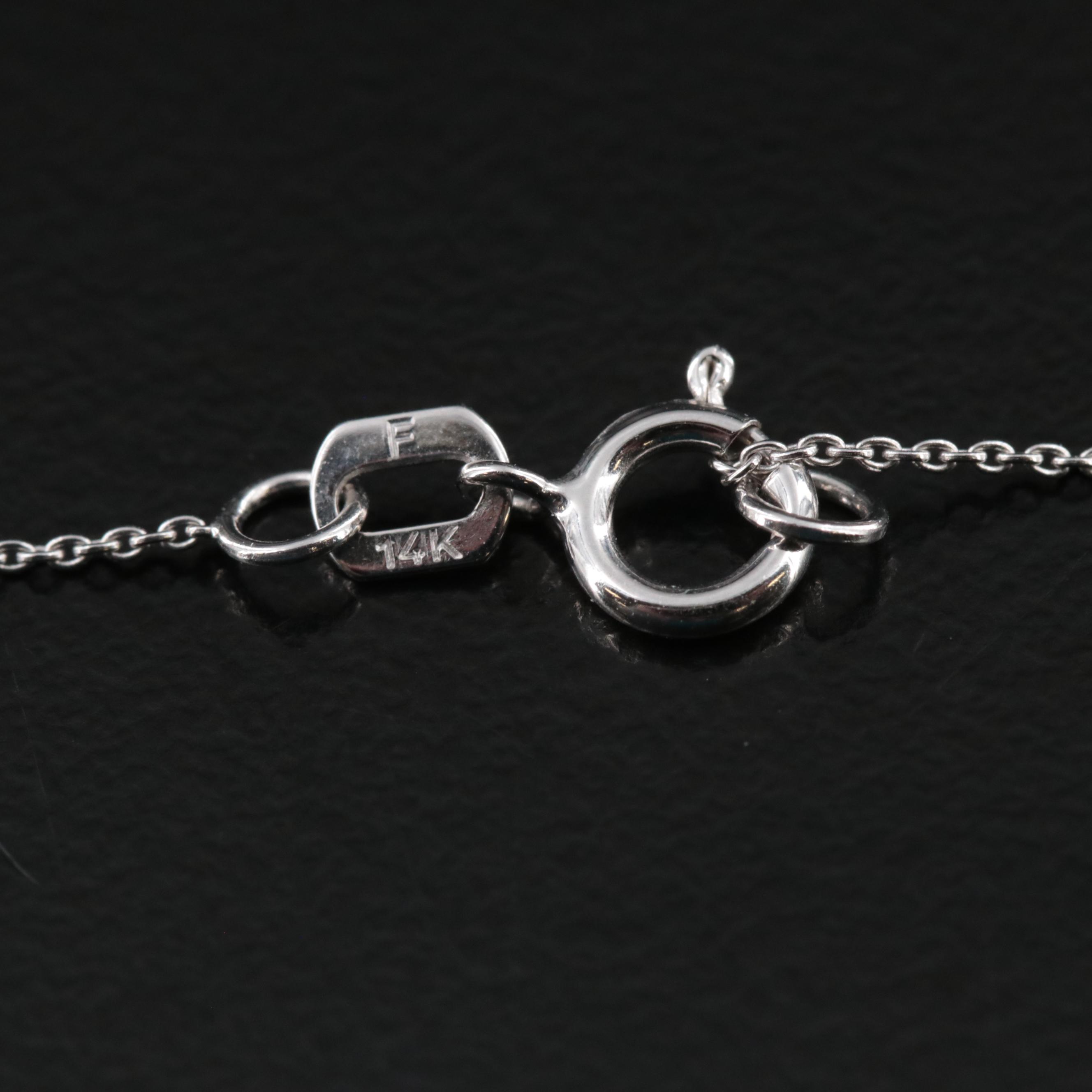 14K Sapphire and Diamond Bar Necklace