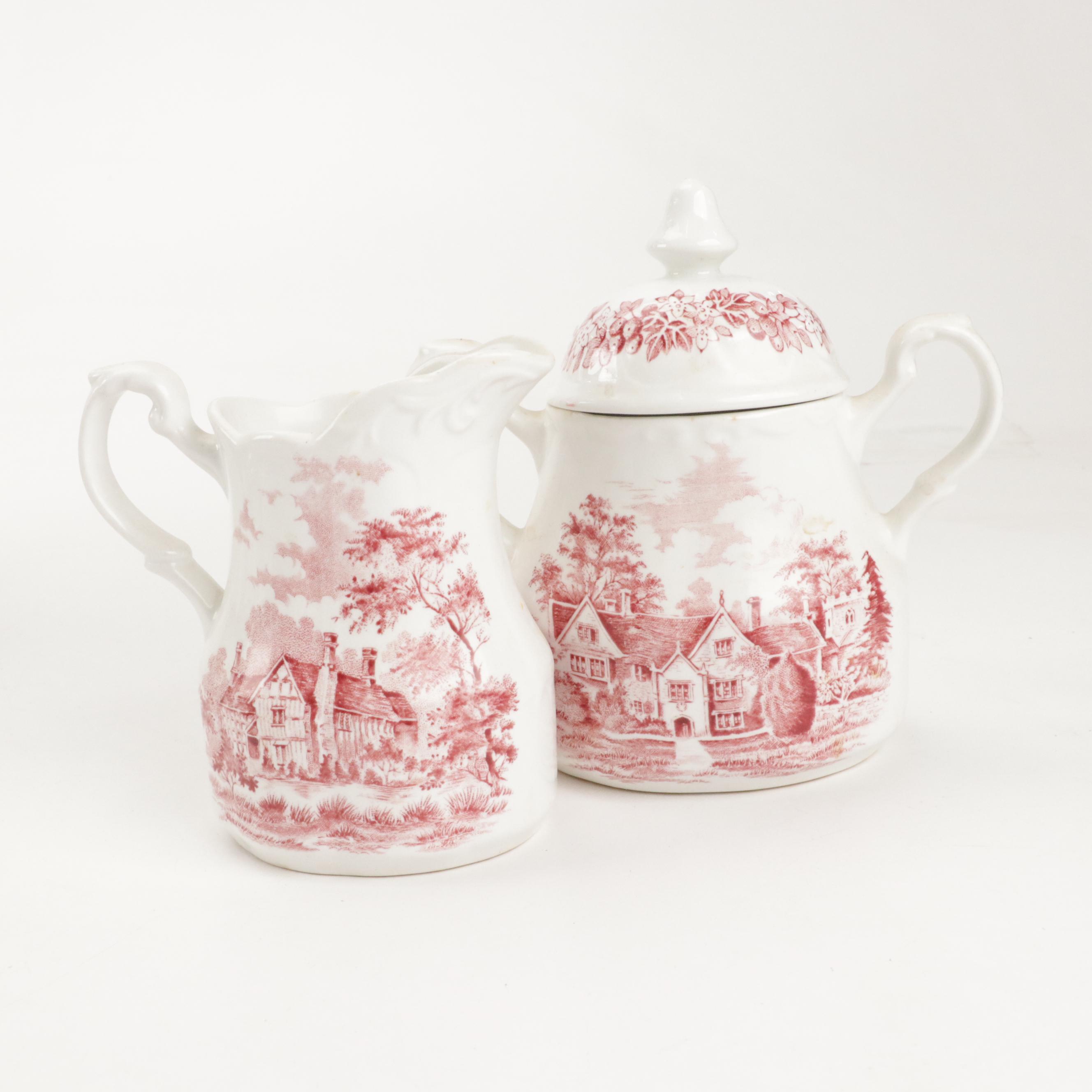 Bursley "The Post House" with More English Ceramic and Ironstone Dinnerware