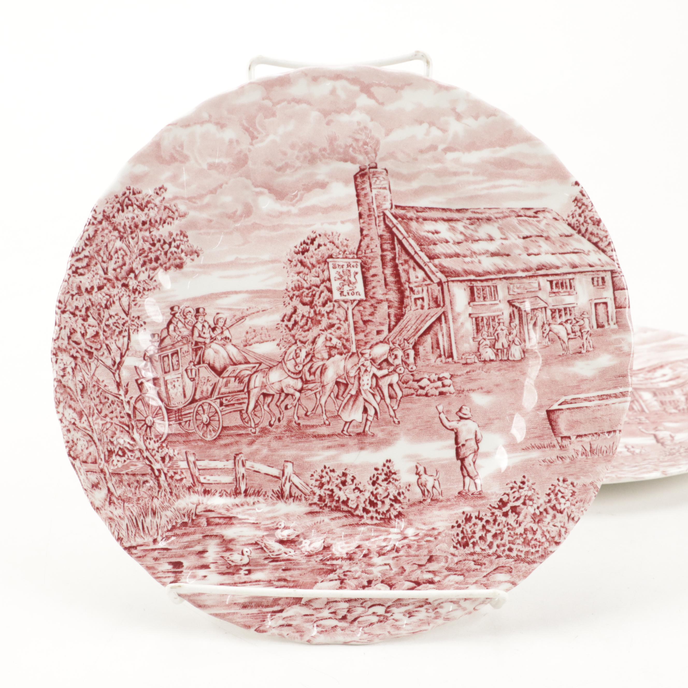 Bursley "The Post House" with More English Ceramic and Ironstone Dinnerware