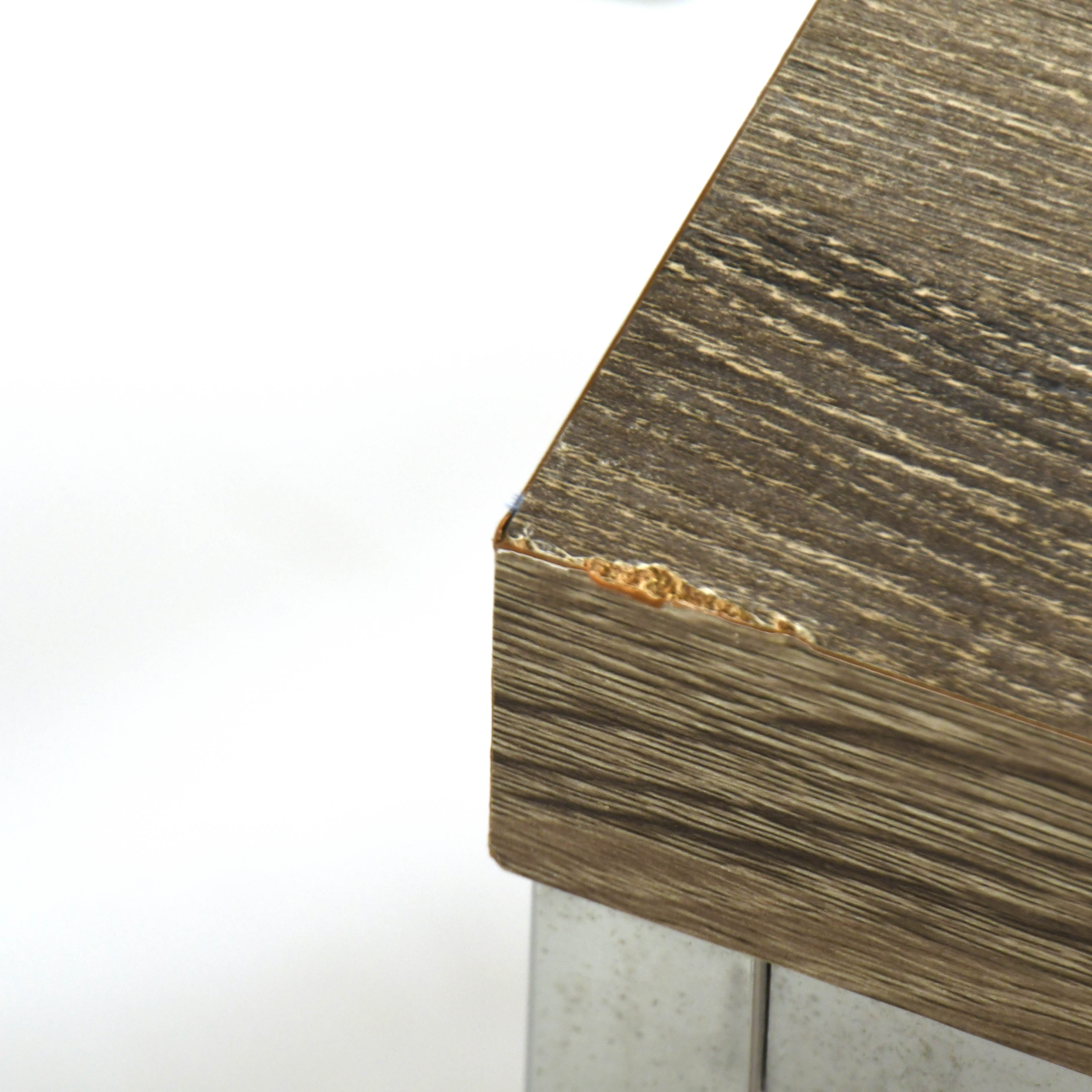 Cross Brace Frame Metal and Wood Coffee Tables