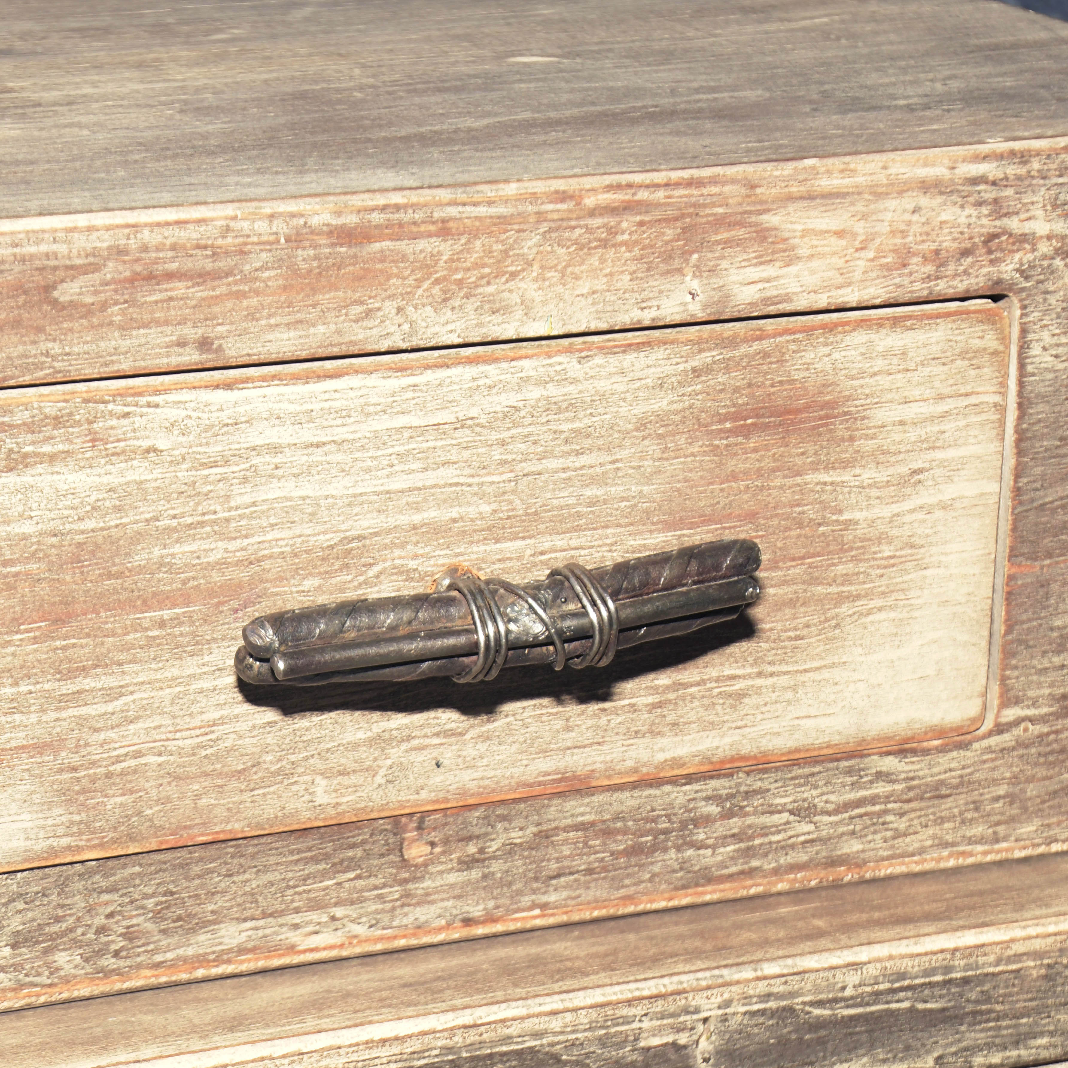 Rustic Graduated Boxes with Metal Twig Handles