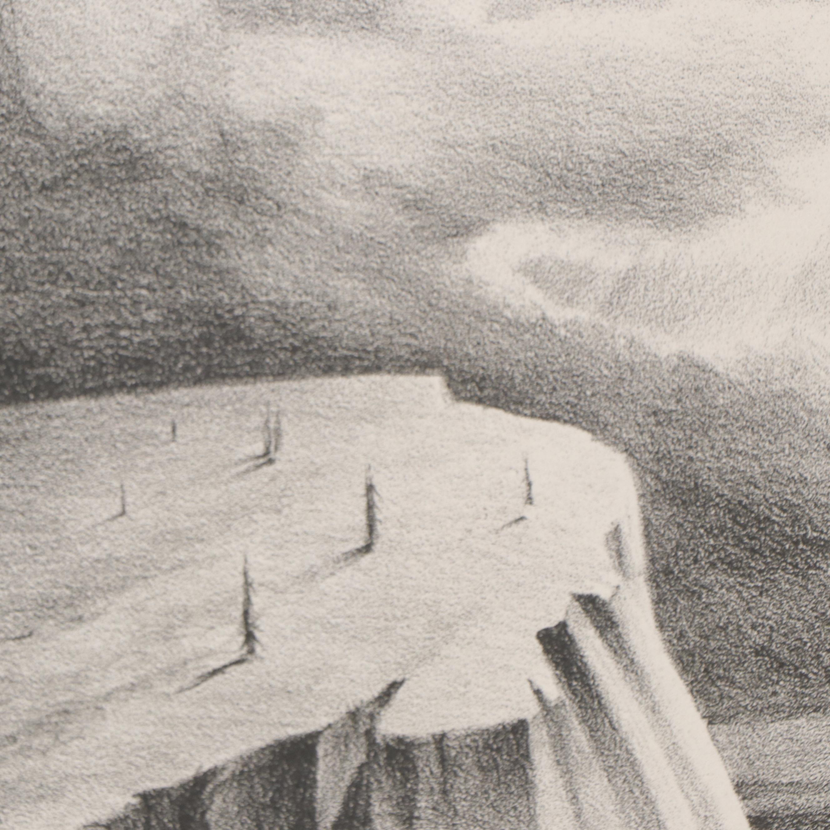 Lynd Ward Art Deco Lithograph of Reclining Male Nude