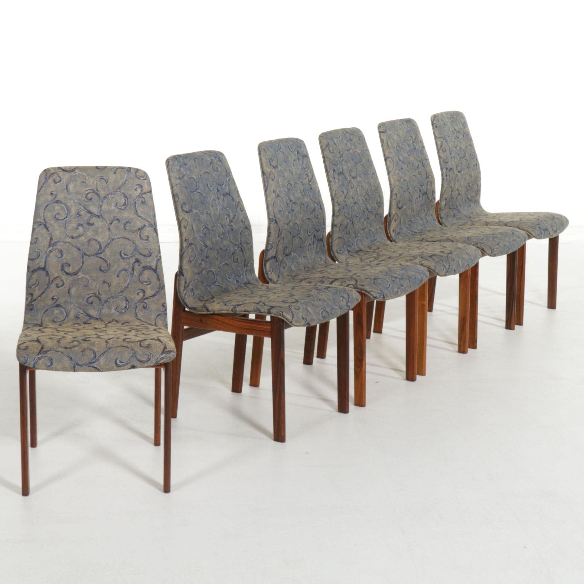 Six Hugo Frandsen for Spøttrup Stolefabrik Danish Modern Rosewood Dining Chairs
