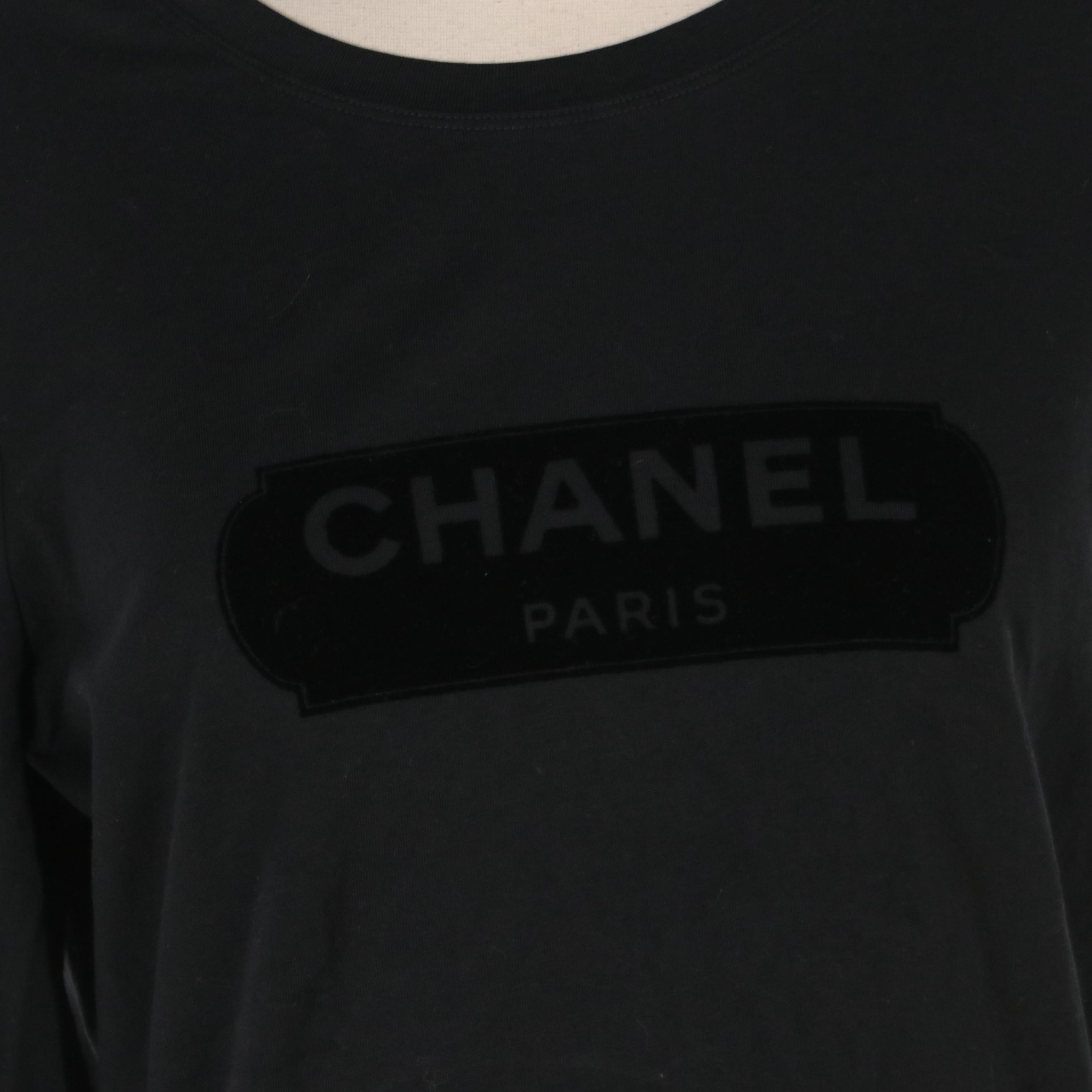 Chanel Uniform Black Long Sleeve Shirt