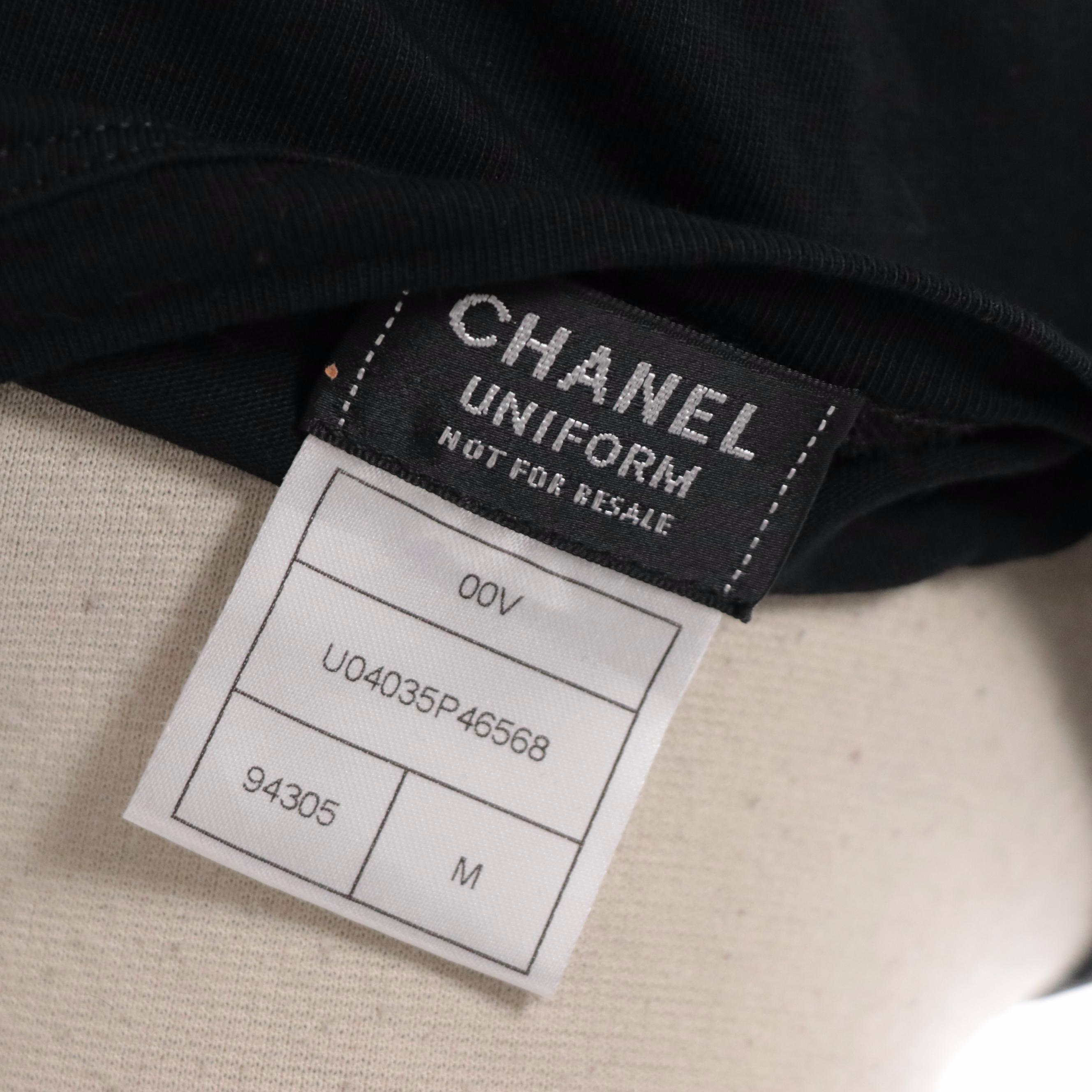 Chanel Uniform Black Long Sleeve Shirt