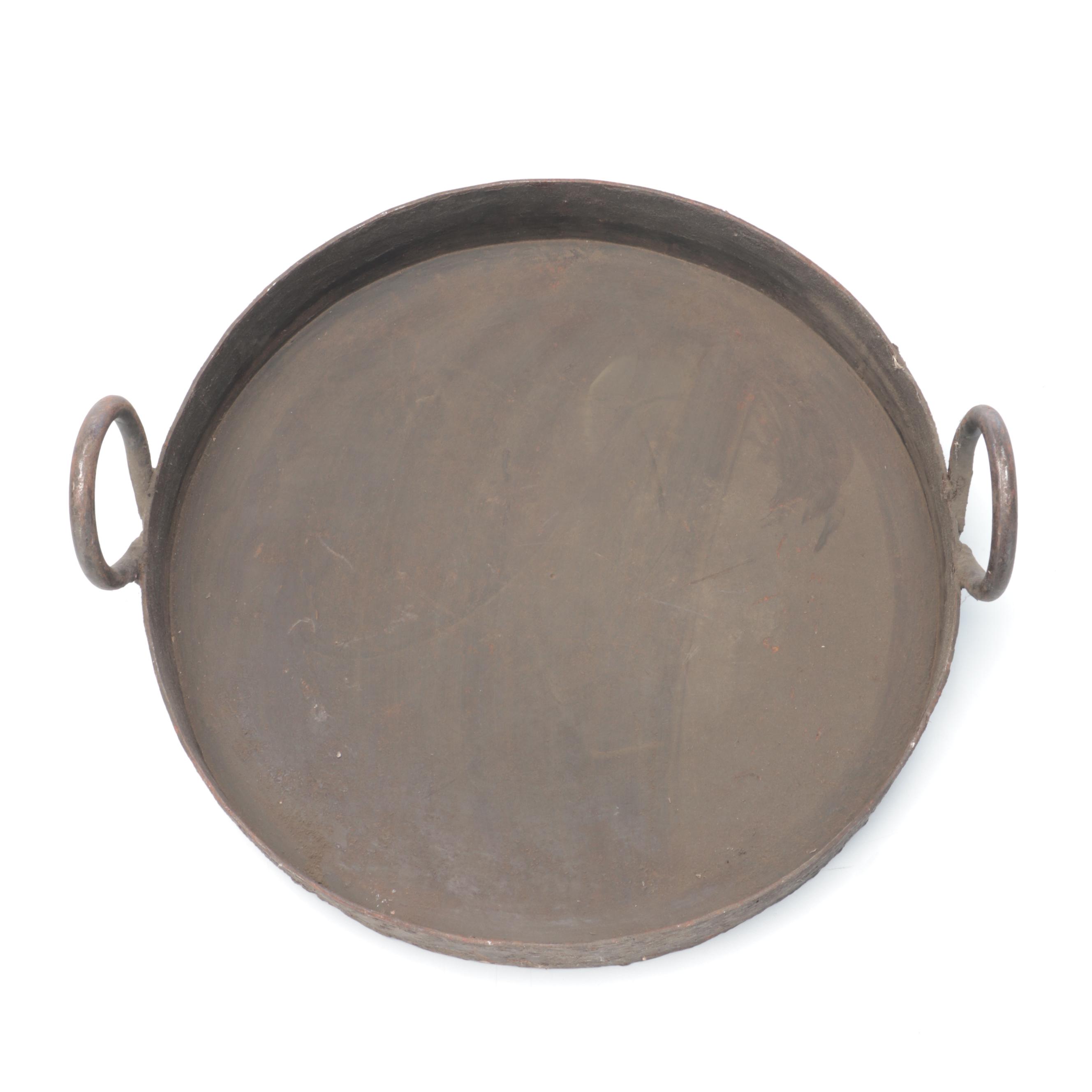 Cast Iron Tray with Ring Handles