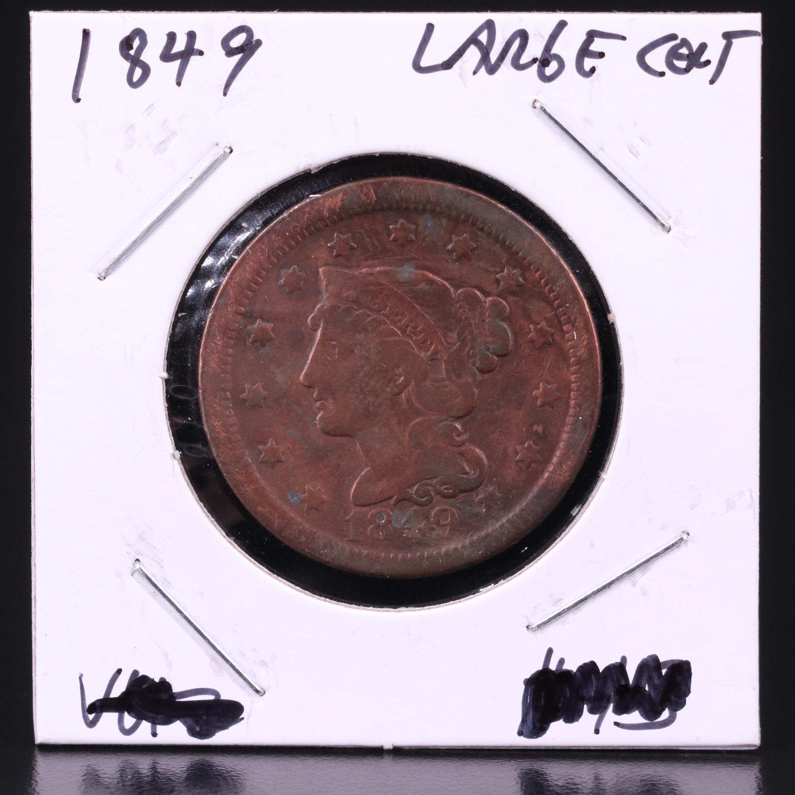 Eight Braided Hair Large Cents