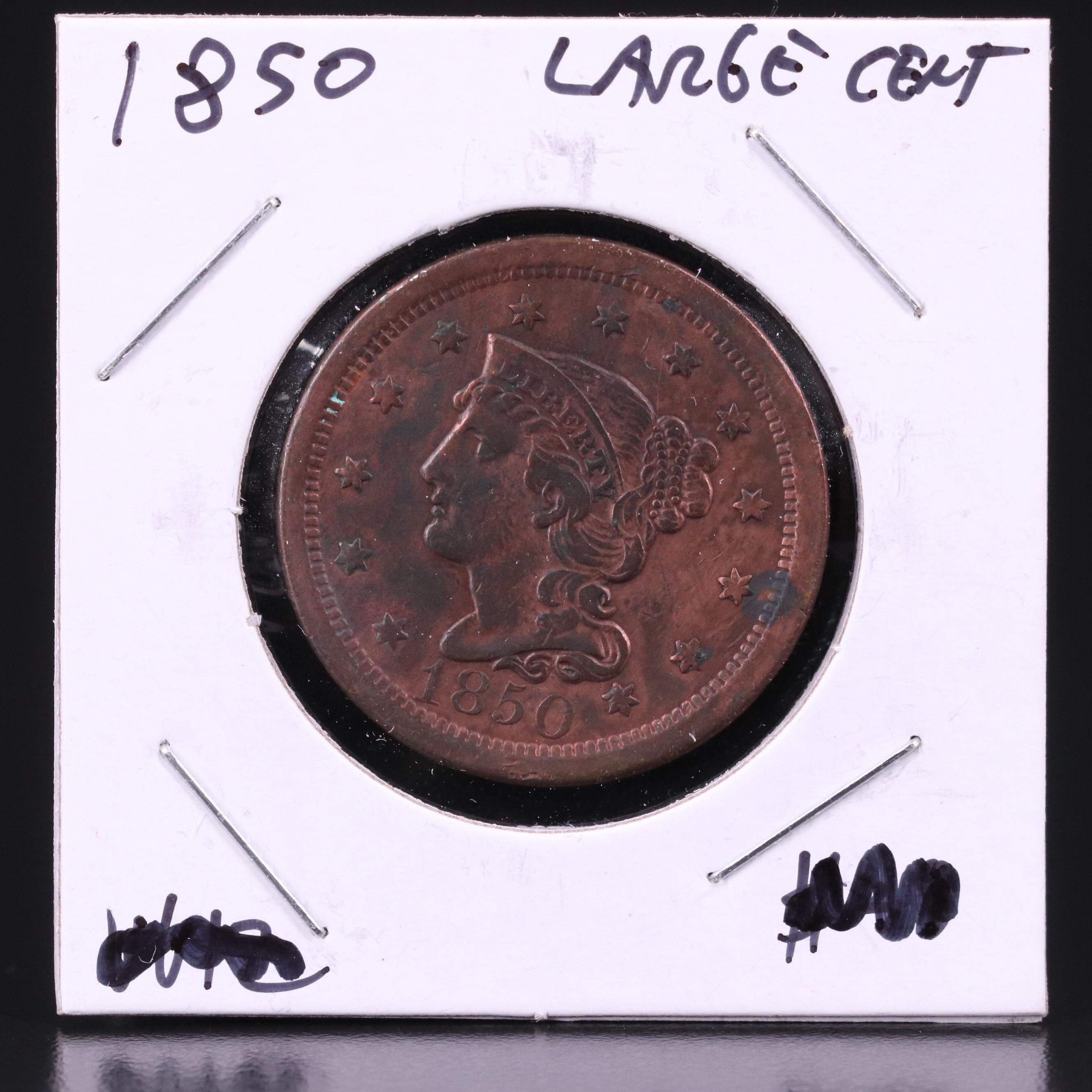 Eight Braided Hair Large Cents