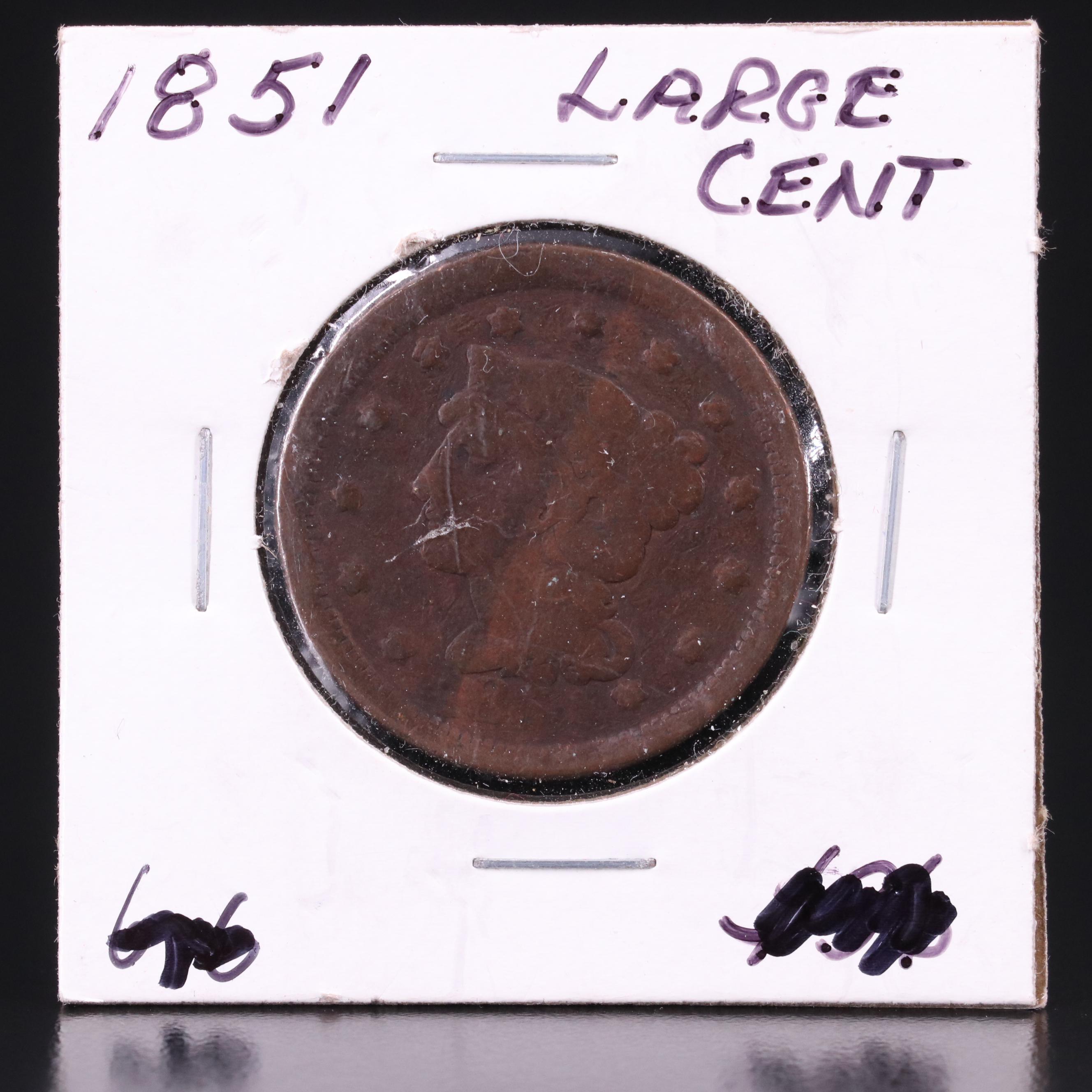 Eight Braided Hair Large Cents