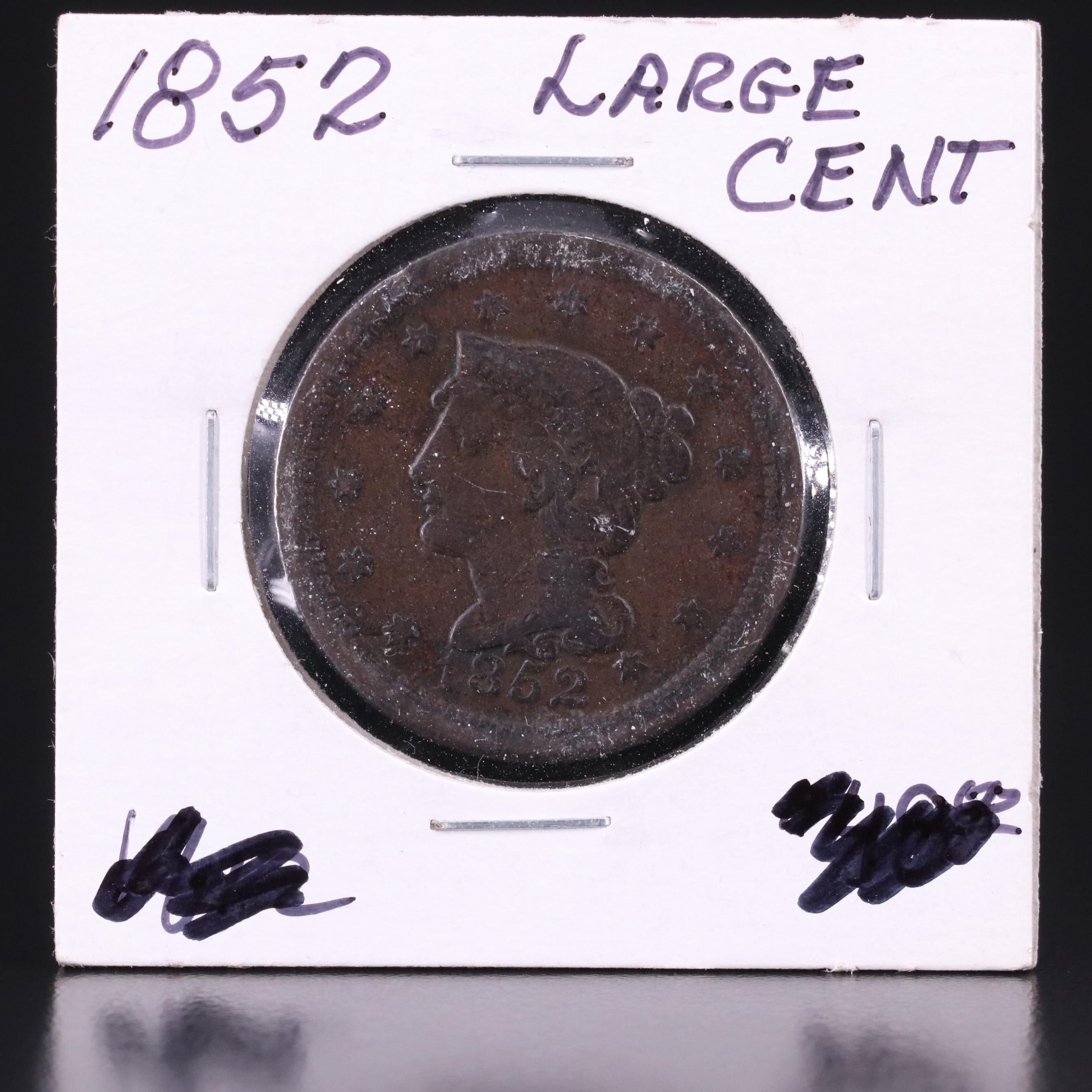 Eight Braided Hair Large Cents