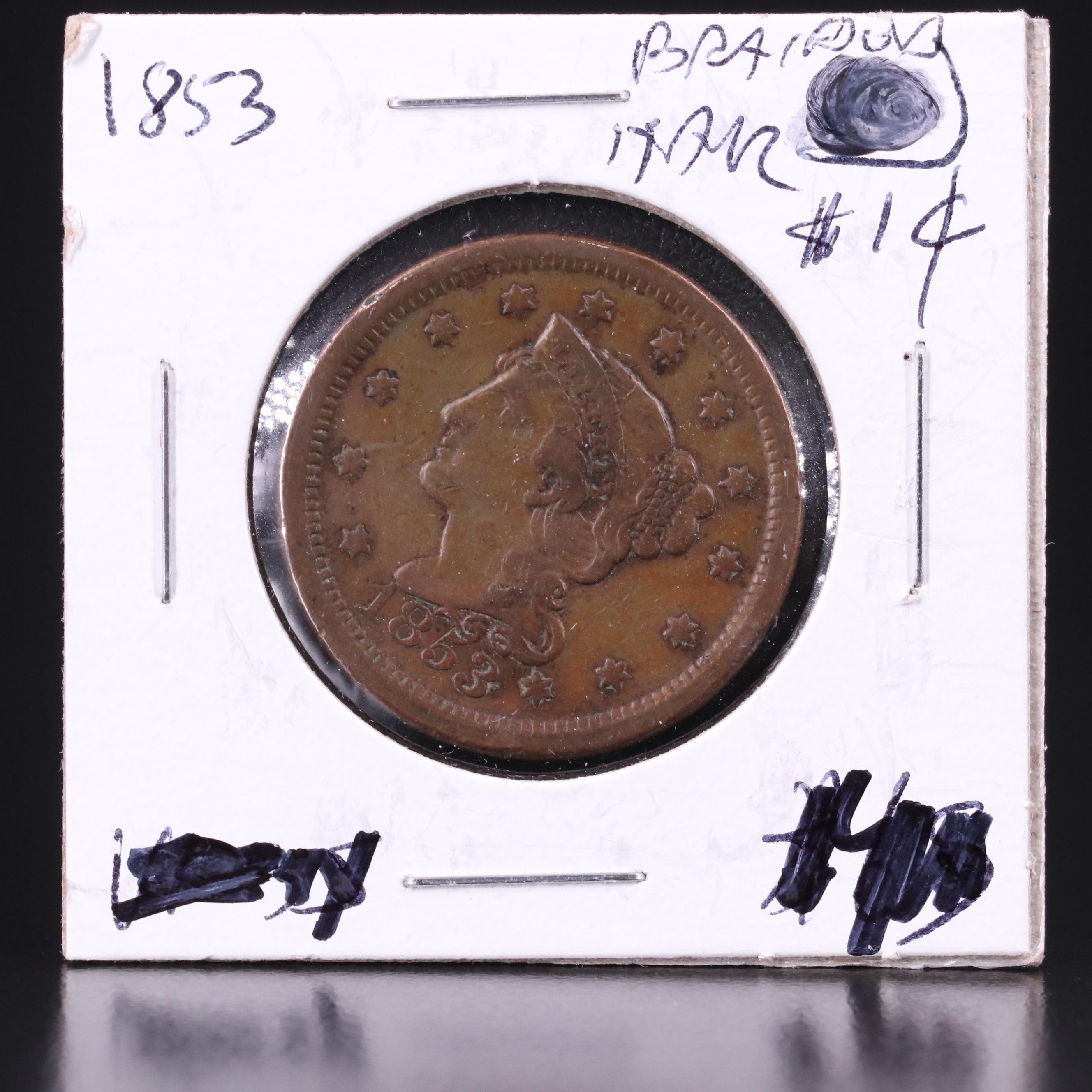 Eight Braided Hair Large Cents