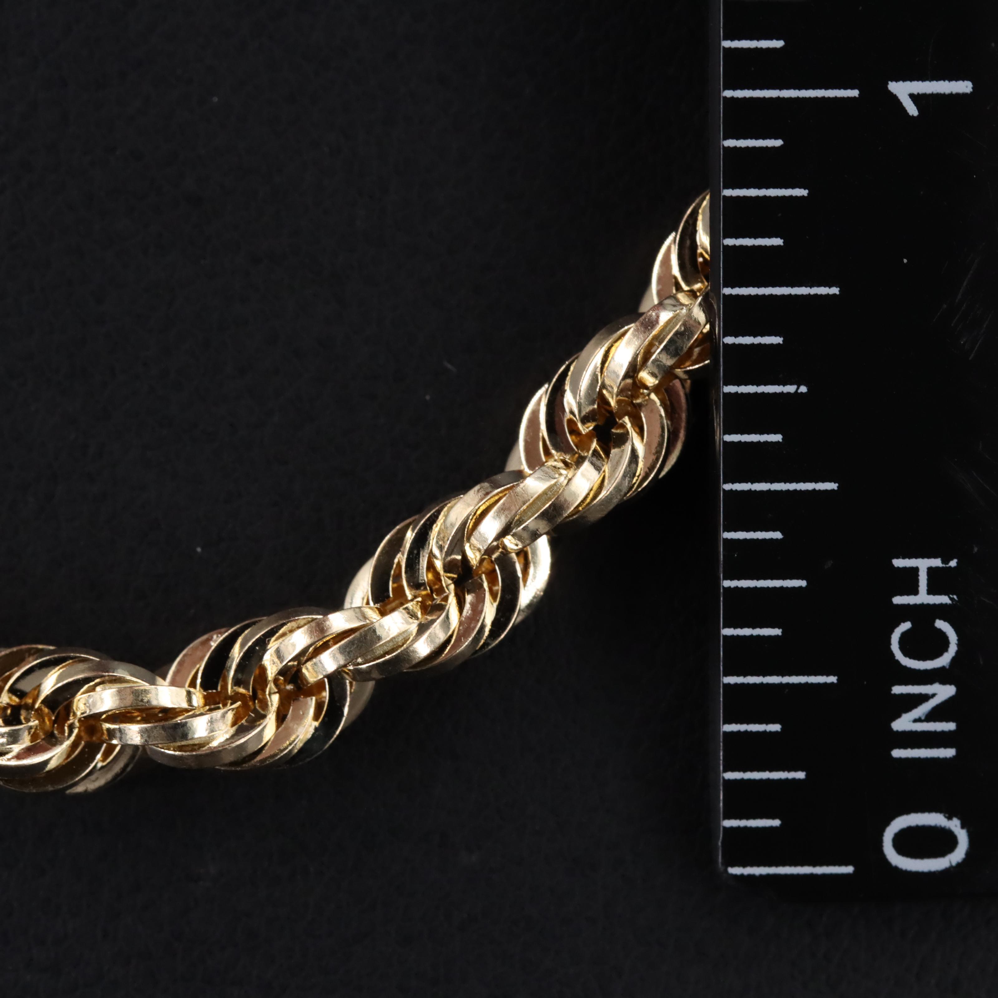 10K Rope Chain Necklace